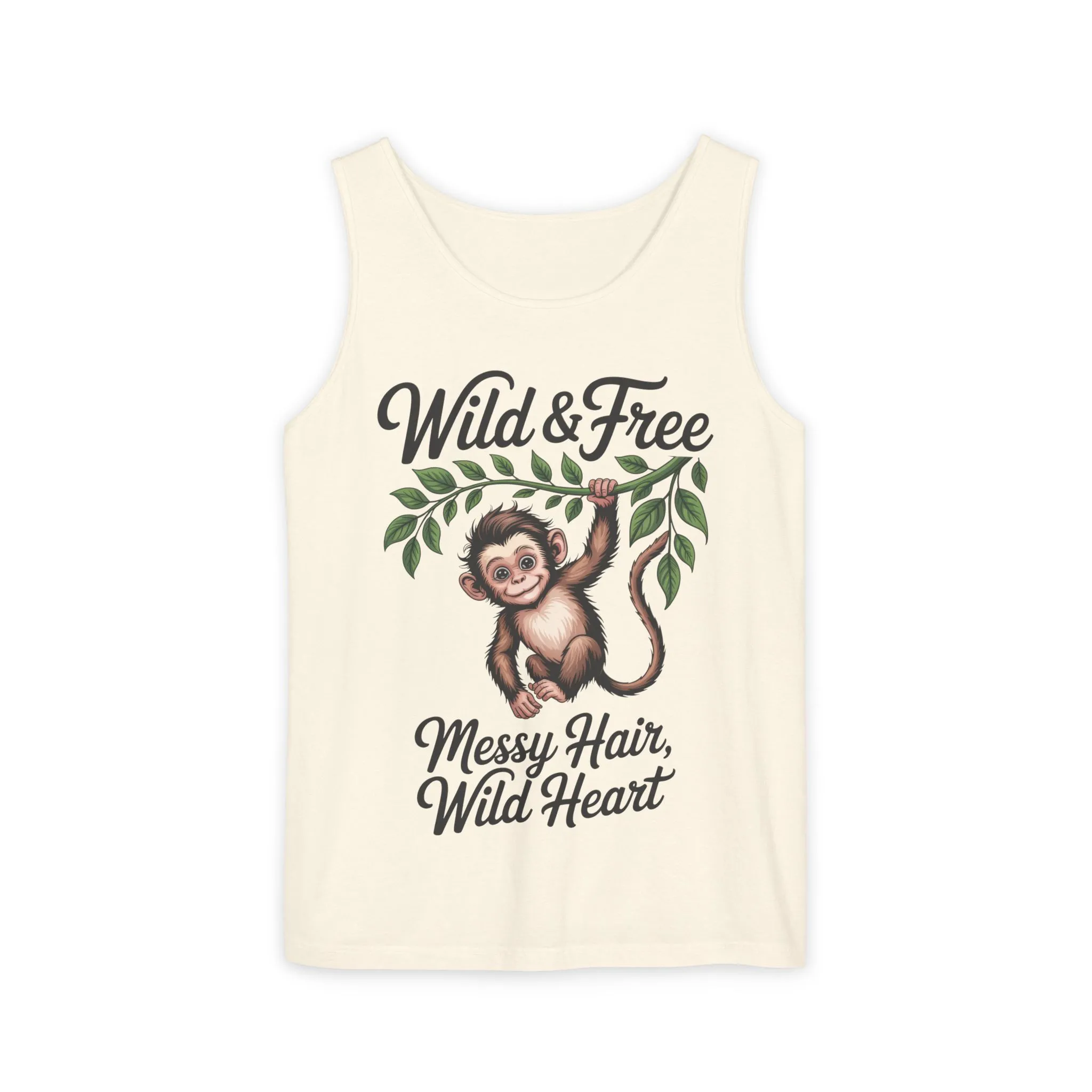 Wild & Free Monkey Tank Top, Messy Hair Wild Heart Womens Tank, Cute Jungle Animal Shirt, Boho Adventure Tank, Fun Nature Lover Gift - Image 7