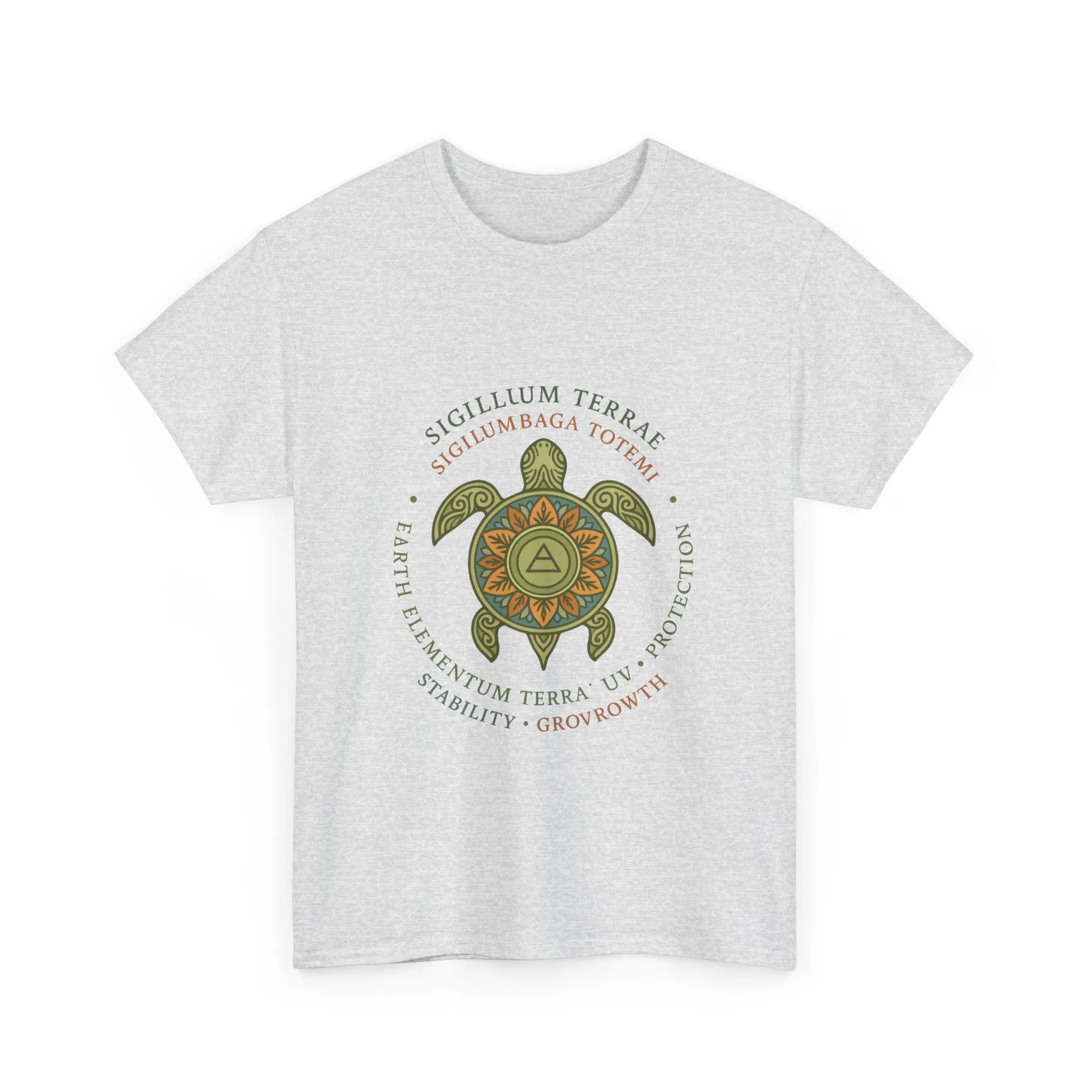 Earth Totem Turtle Unisex T-Shirt, Sigillum Terrae Symbol, Elemental Growth Unisex Tee, Spiritual UV Protection Shirt, Nature Symbol Gift - Image 6
