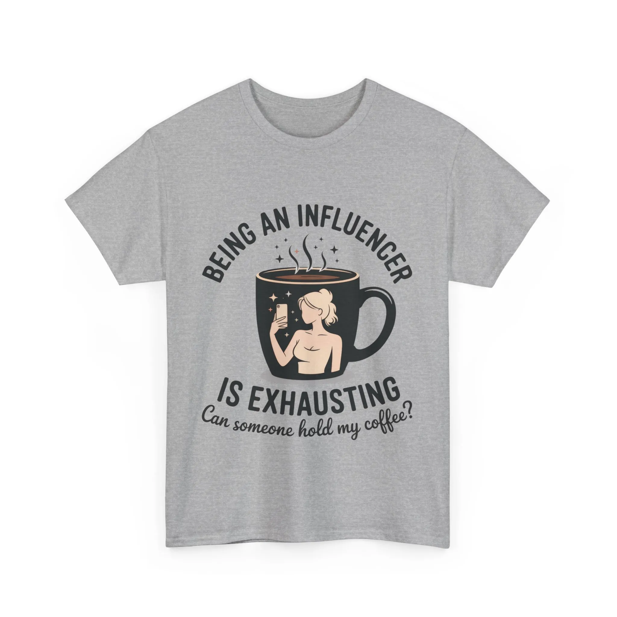 Social Media Humor Tee, Funny Influencers Womens T-Shirt, Content Creators, instagram girl top, tiktok fashion, Perfect for Coffee Lovers - Image 4