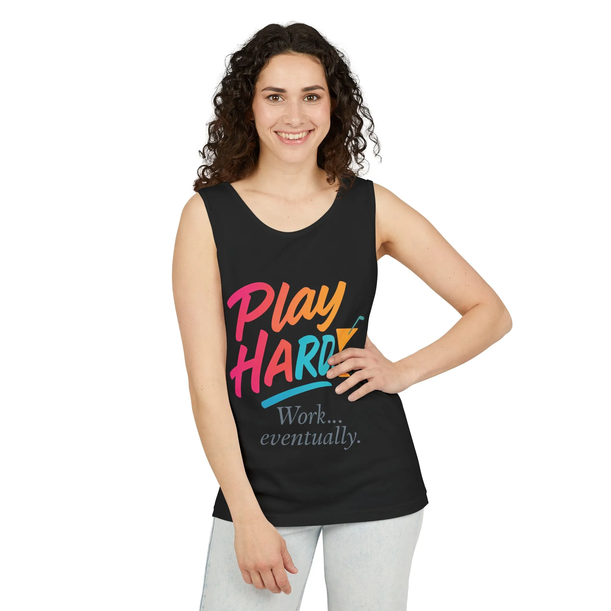 Play Hard Work Eventually Tank Top - Casual Summer Apparel, Womens Beachwear, Resort Wear, Gift for Friends, Vacation Essential - Image 16