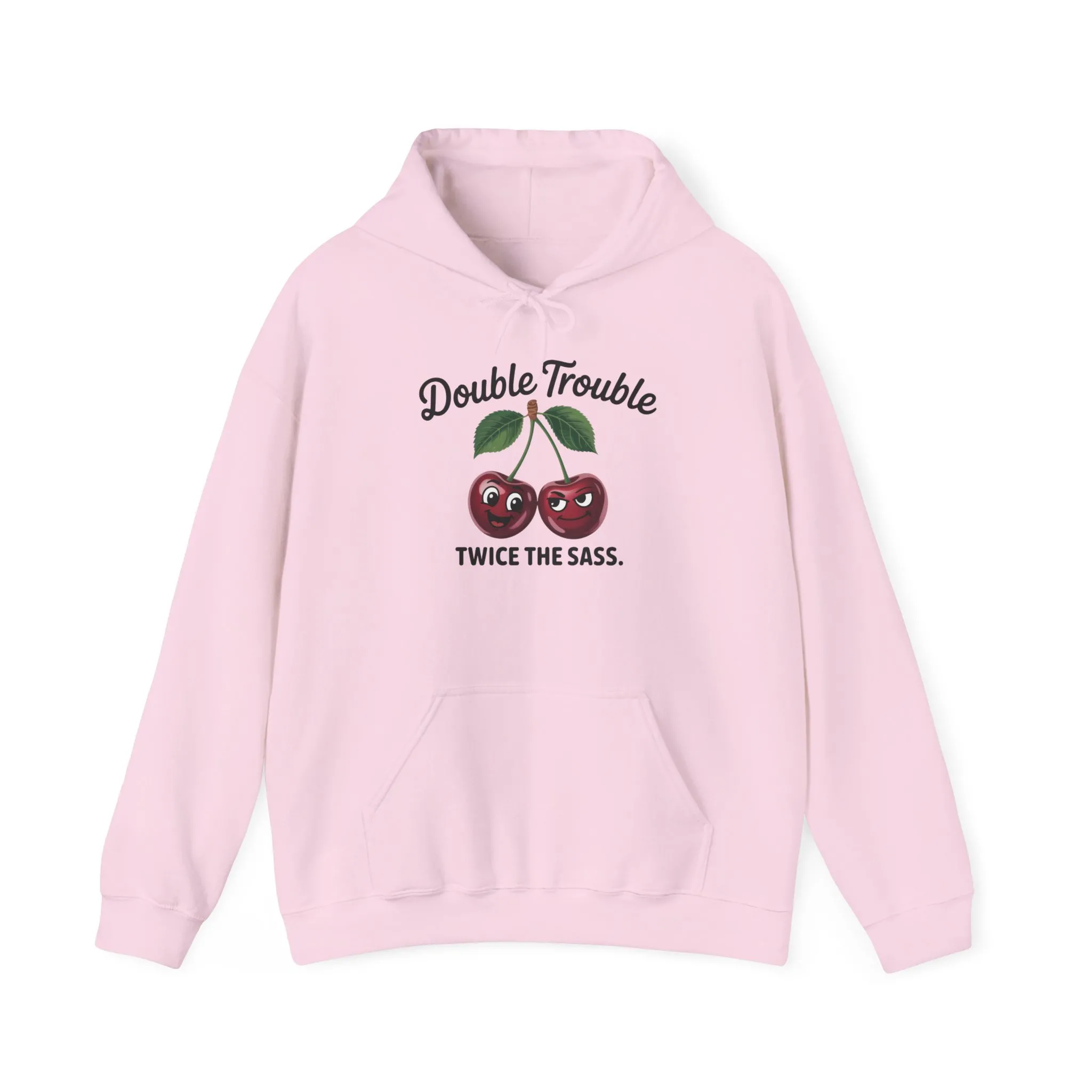 Double Trouble Cherry Hoodie, Cute Funny Womens Hooded Sweatshirt, Twice The Sass Fruit Graphic Pullover, Sassy Cherry Hooded Top - Image 29
