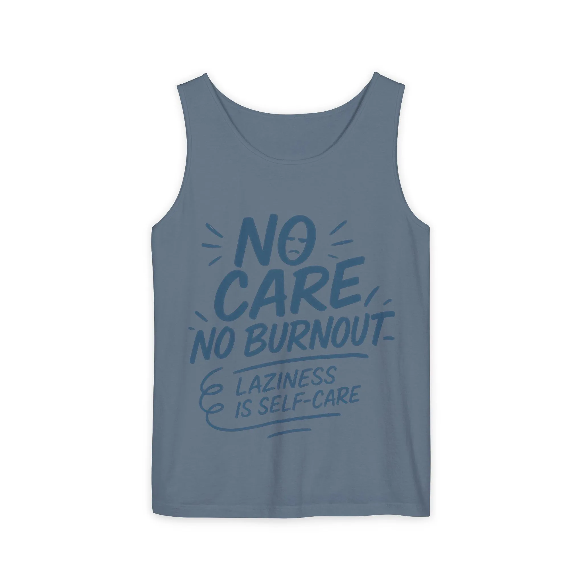 Mens Lazy Life Tank Top, No Care No Burnout Funny Quote, Workout Gym Sleeveless Shirt, Humor Gift for Him, Gift for Mental Health Awareness - Image 19