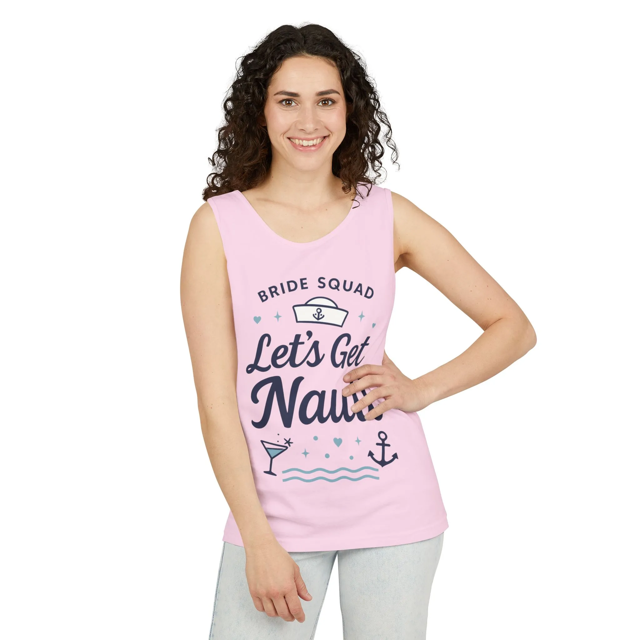 Lets Get Nauti Tank Top, Nautical Bachelorette Party Tee, Bride Squad Gift, Bridesmaid Hen Party Top, Fun Nautical Wedding Shirt - Image 18