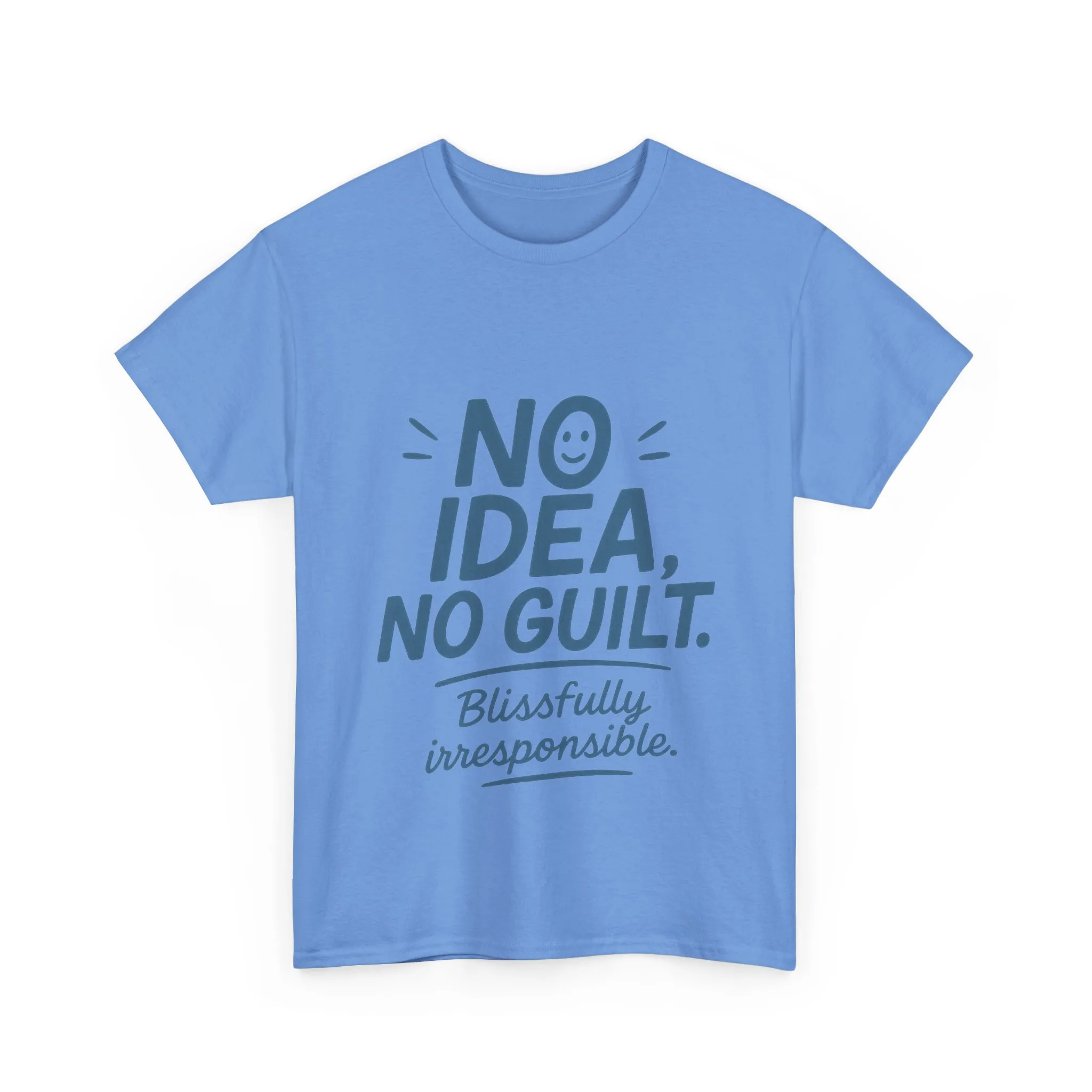 Funny No Idea Mens T-Shirt, No Guilt Blissfully Irresponsible Quote, Casual Relaxed Fit Tee, Humor Gift for Him, Humorous T-Shirt - Image 19