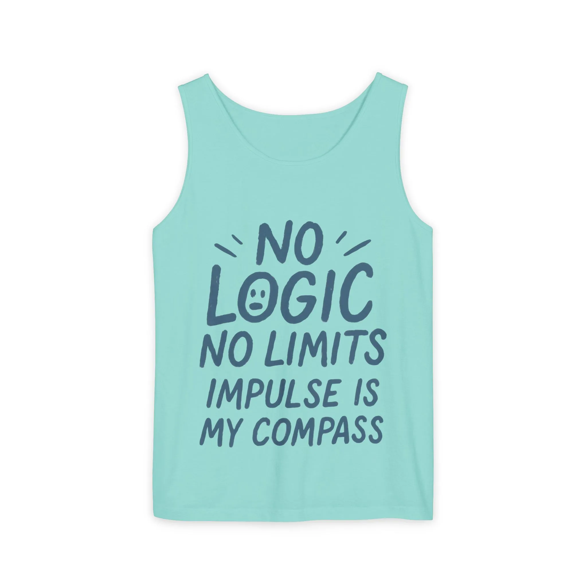 Funny Mens Tank Top, No Limits Impulse Quote, Relaxed Fit Tee, Casual Wear for Creatives, Gift for Artists Impulsive Style Shirt - Image 13