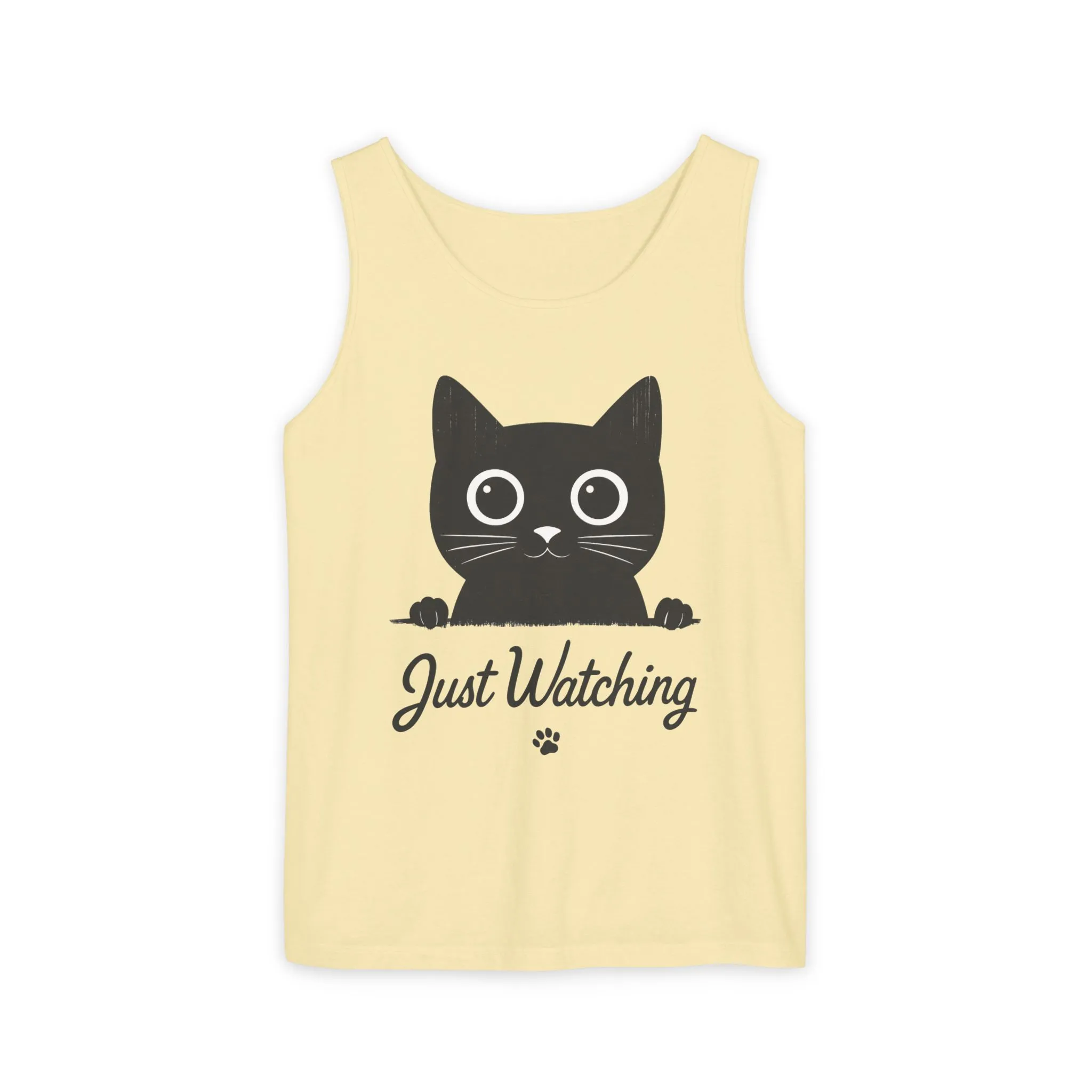 Just Watching Cat Womens Tank Top - Cute Black Kitty Sleeveless Shirt - Funny Summer Cat Lover Gift, Summer Beach Wear, Pet Themed Apparel - Image 5
