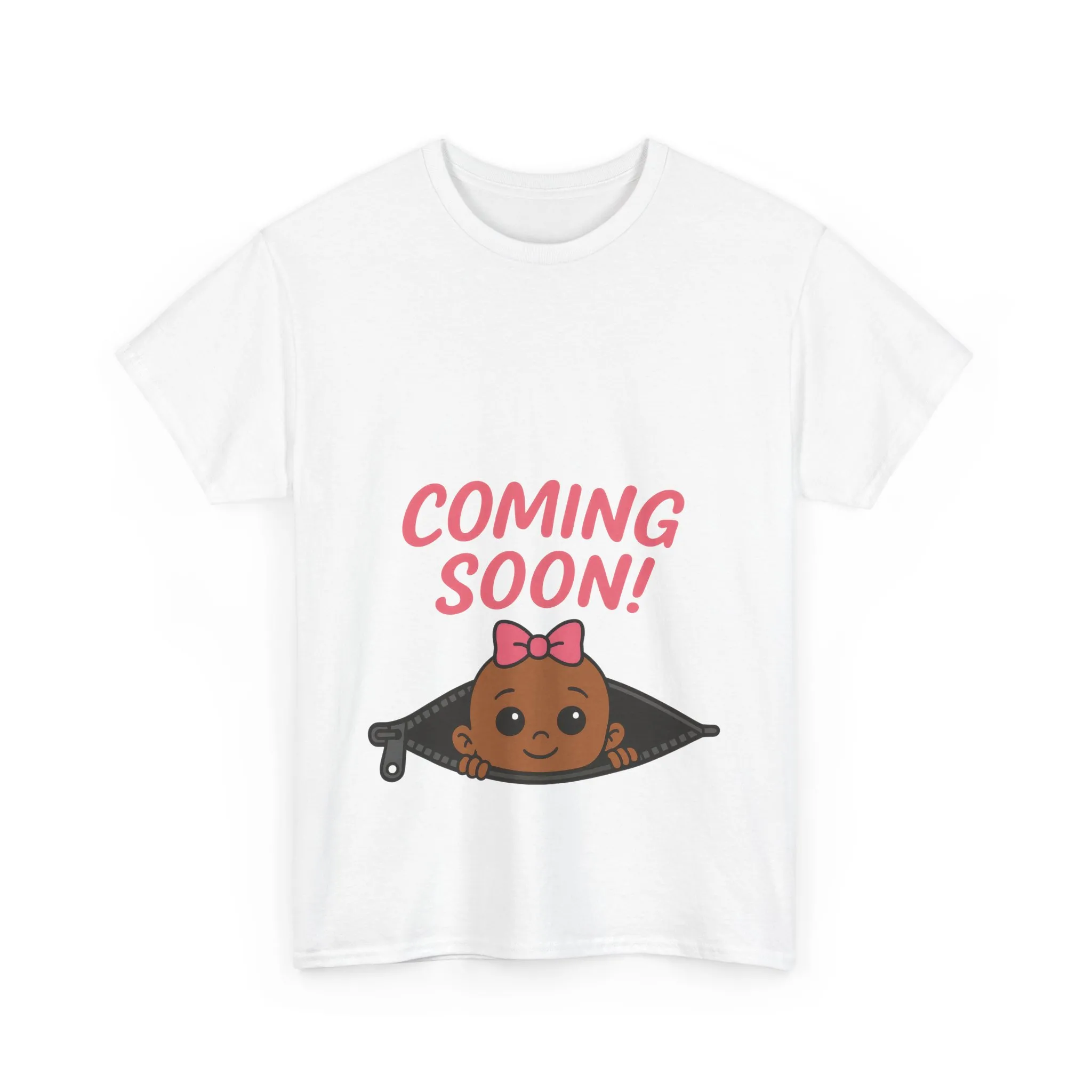 Coming Soon Maternity Tee, Cute Baby Girl Pregnancy Announcement Tee, Funny Expecting Mom Gift, Gender Reveal Tee, Baby Shower Top - Image 2