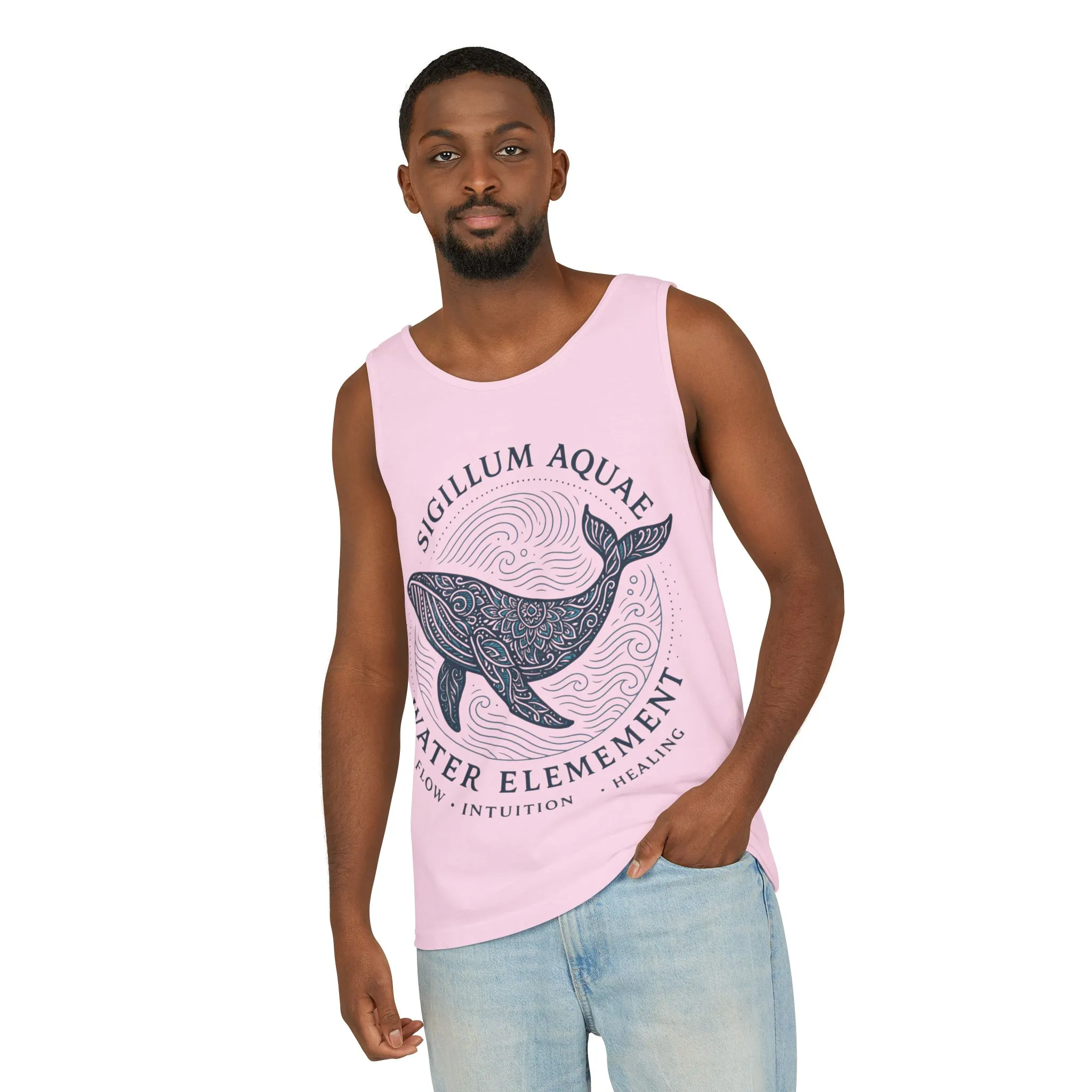 Water Element Whale Tank Top, Sigillum Aquae Symbol, Spiritual Ocean Totem Tee, Nature Energy Tee, Beachwear, Mindfulness Fashion - Image 27