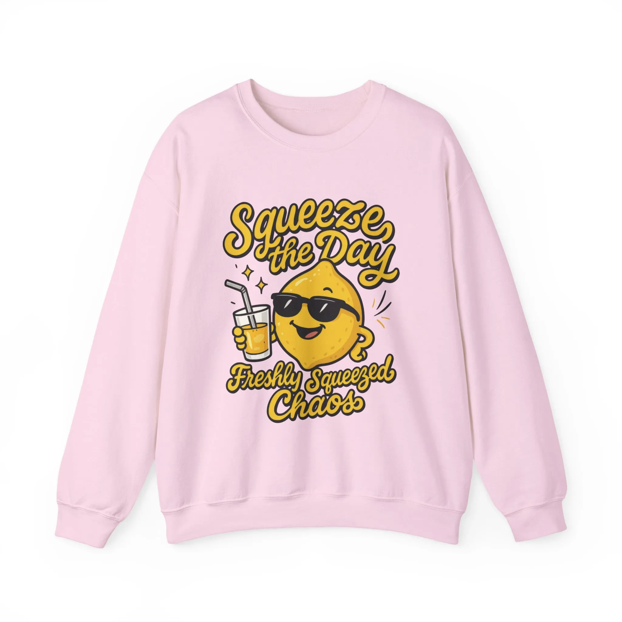 Funny Lemon Womens Sweatshirt - Squeeze The Day Freshly Squeezed Chaos Cozy Pullover - Citrus Positive Crewneck Sweatshirt, Cheerful Fashion - Image 28