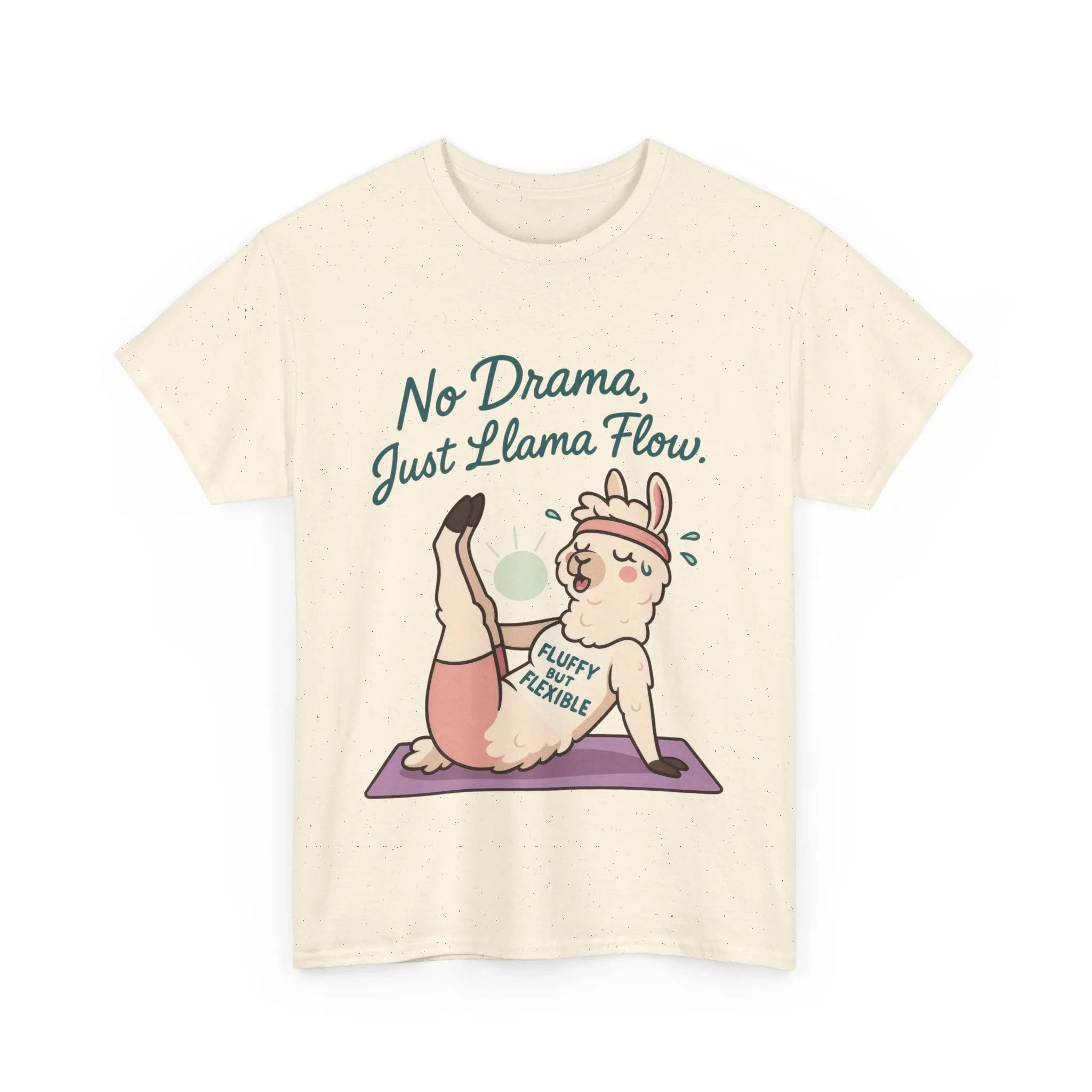 No Drama Llama Yoga Tee, Funny Yoga Llama T-Shirt for Women, Gift for Yoga Lovers, Fun Yoga T-Shirt for Animal Lovers, Humor Shirt - Image 2