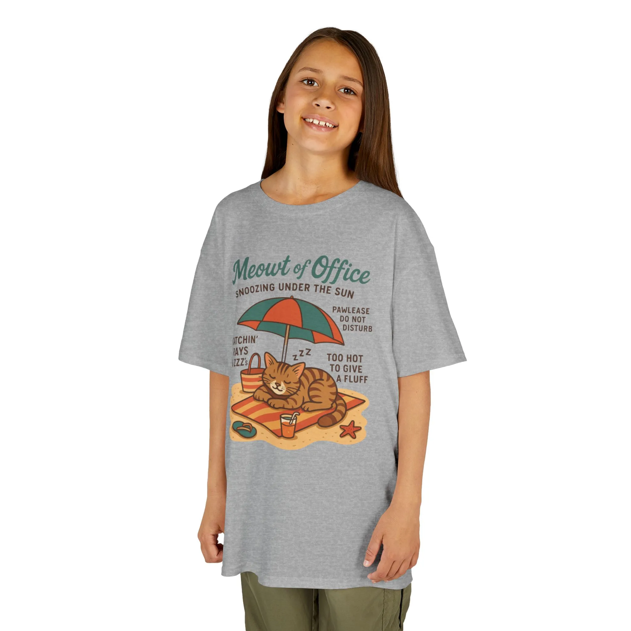 Kids Cat-Themed T-Shirt - Meowt of Office, Cute Summer Tee, Cat Lover Gift, Fun Playwear, Summer Beach Vacation Tee - Image 11