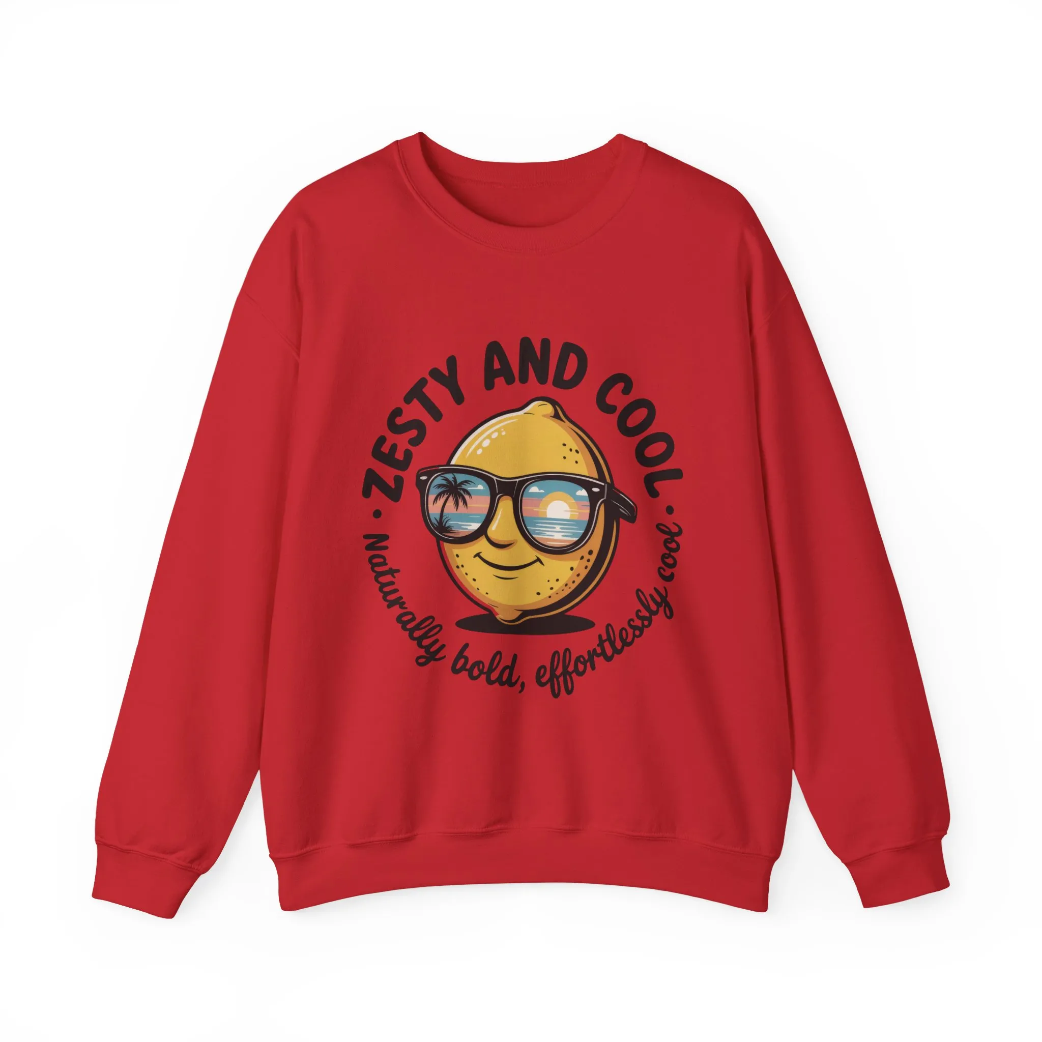 Zesty Lemon Mens Crewneck Sweatshirt - Fun Gift for Friends, Cool Casual Style, Summer Vibes, Mens Graphic Apparel, Perfect for Relaxing - Image 37