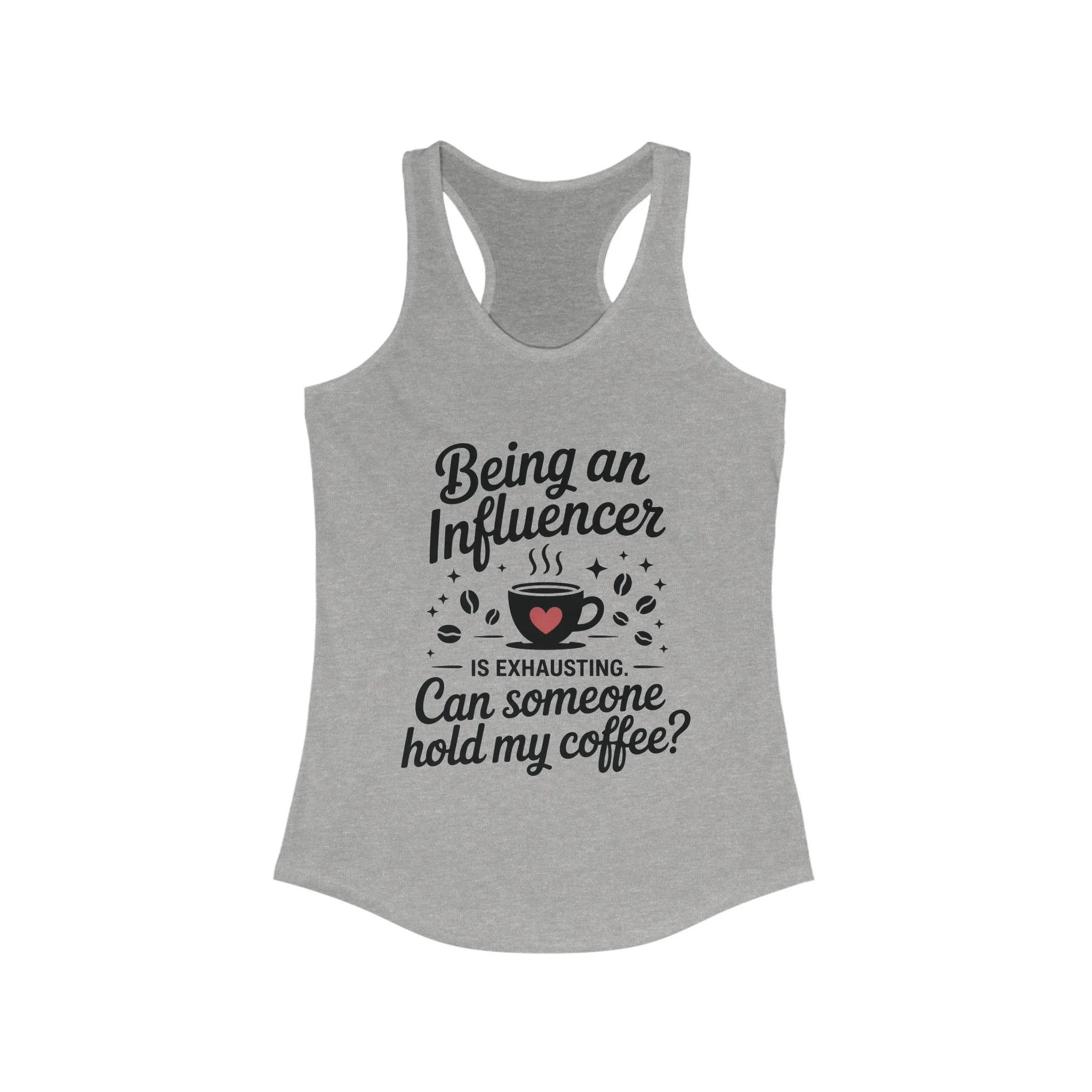 Womens Influencer Coffee Tank Top, Social Media Humor Tank, Content Creators, instagram girl top, tiktok fashion, Perfect for Coffee Lovers - Image 5