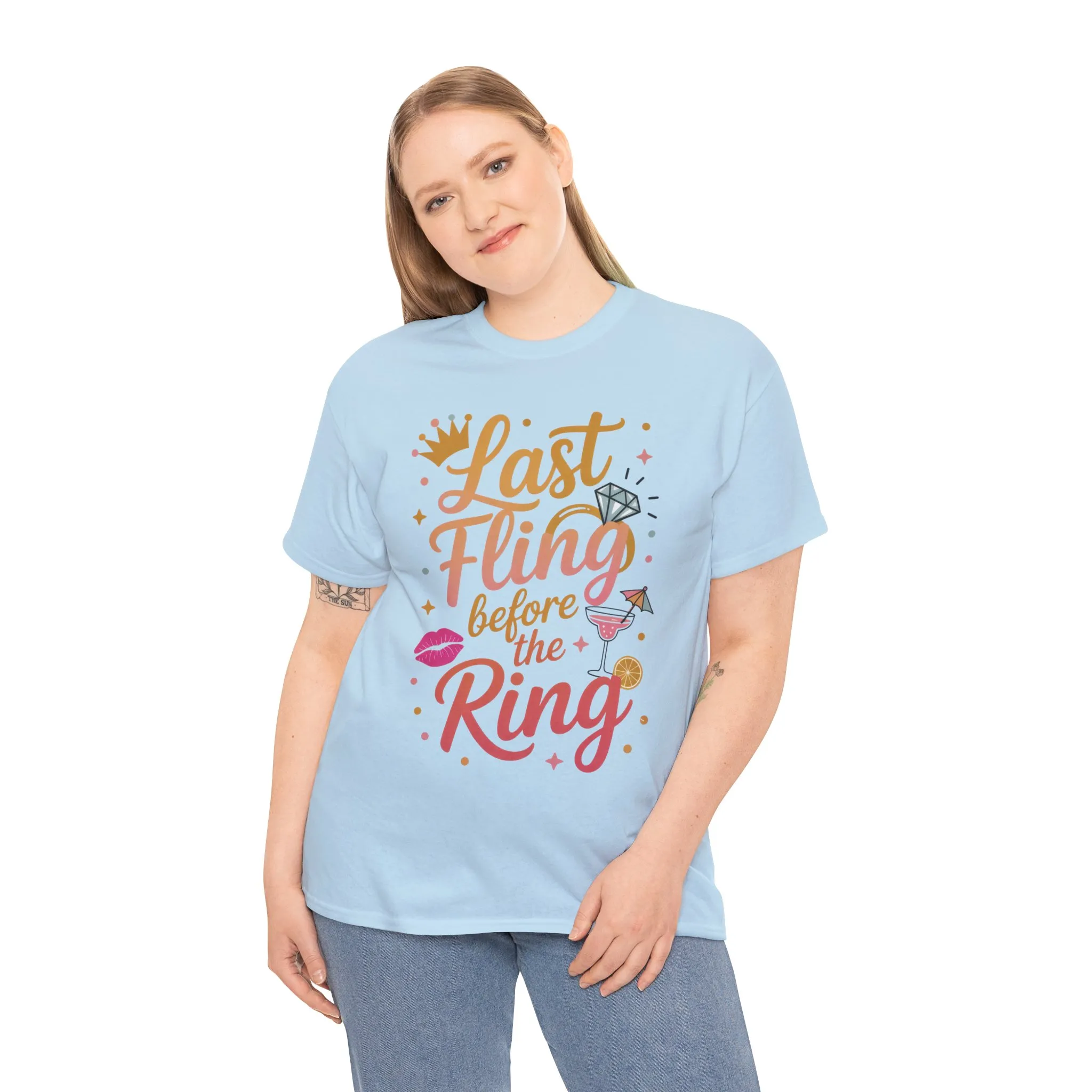 Last Fling Before the Ring T-Shirt, Bachelorette Party Tee, Bridesmaid Wedding Tee, Hen Party Matching Top, Bridal Shower, Bridesmaids Gift - Image 21