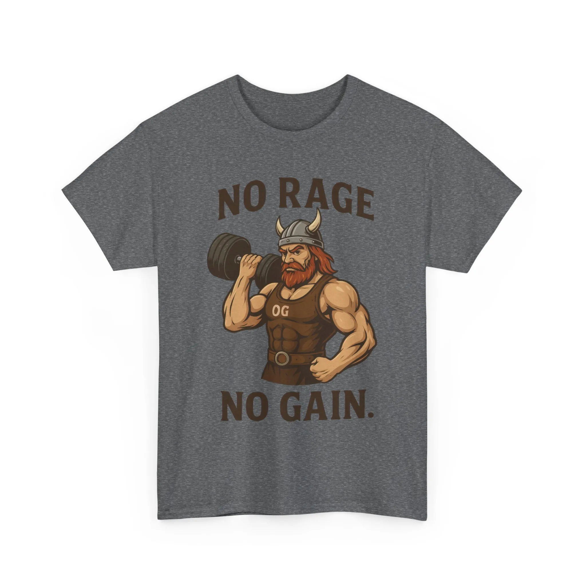 No Rage No Gain Viking Gym Shirt, Funny Muscle Workout Tee, Barbarian Fitness T-Shirt for Men, Powerlifting Humor Shirt, Viking Lifting Gift - Image 16
