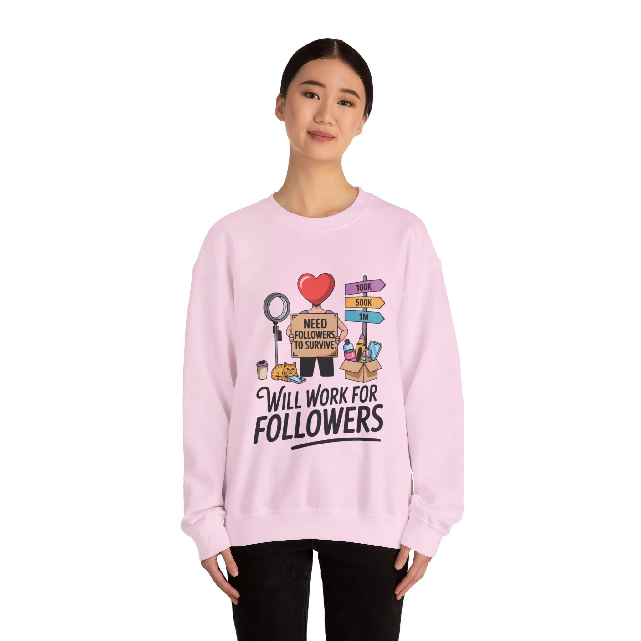 Funny Influencer Womens Sweatshirt, Social Media Sweatshirt, Humor Gifts, Crewneck for Influencers, Casual Wear, Womens Cozy Meme Top - Image 23