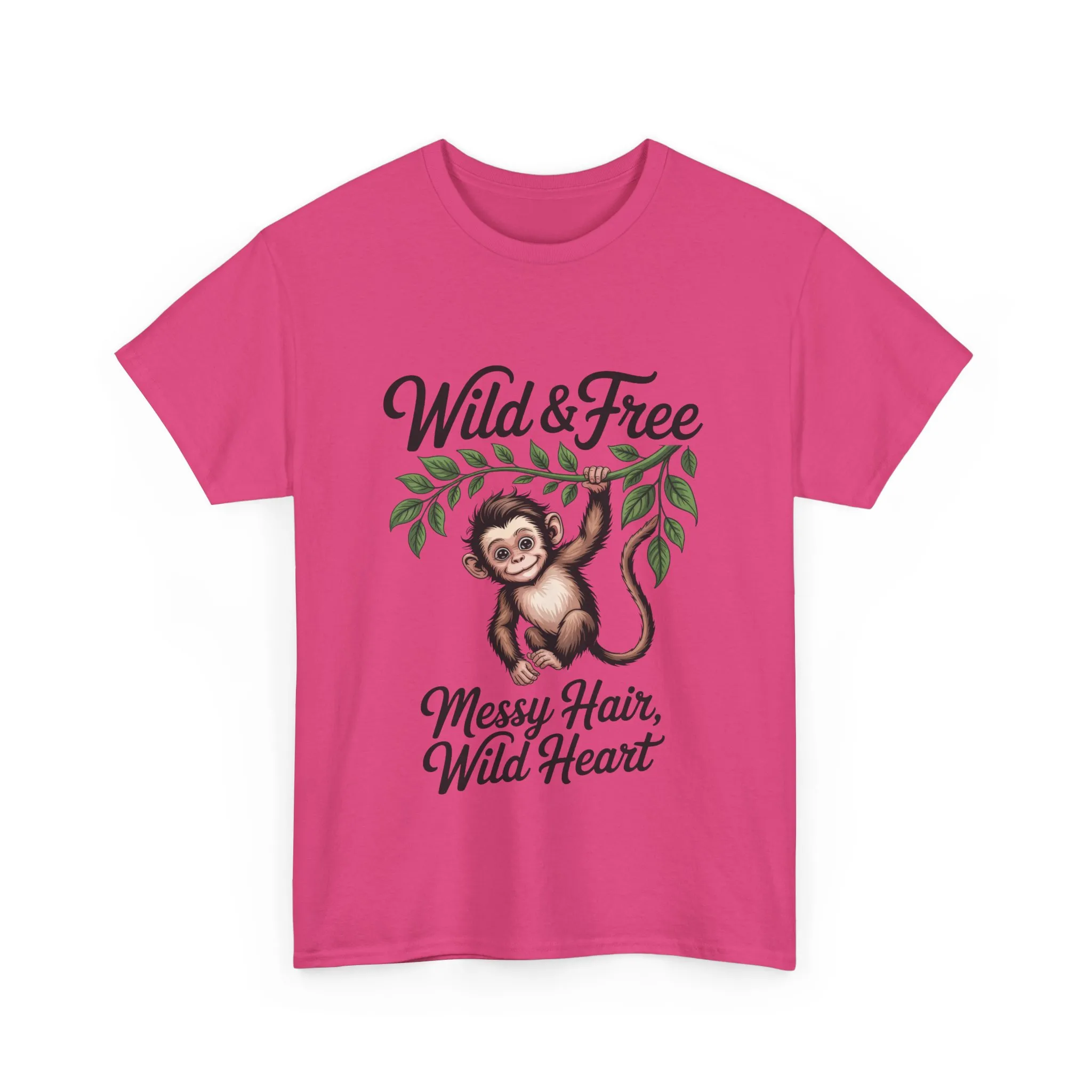 Wild & Free Monkey Shirt, Messy Hair Wild Heart Womens Tee, Cute Jungle Animal T-Shirt, Boho Adventure Graphic, Fun Nature Lover Gift - Image 25