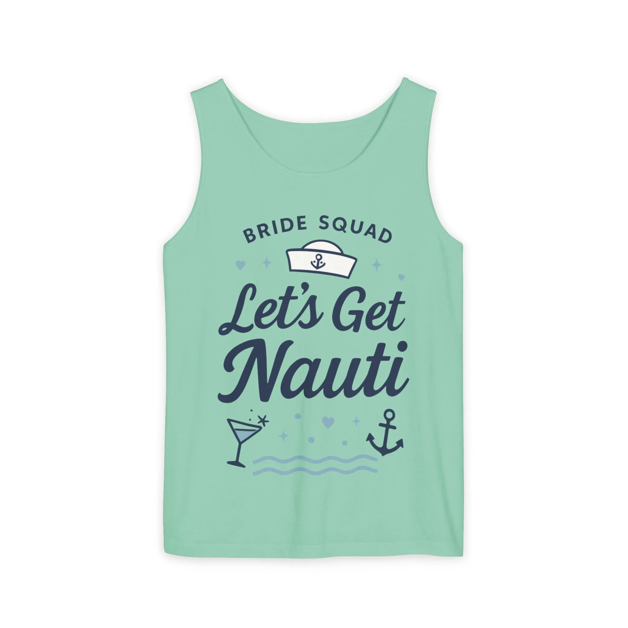Lets Get Nauti Tank Top, Nautical Bachelorette Party Tee, Bride Squad Gift, Bridesmaid Hen Party Top, Fun Nautical Wedding Shirt - Image 7