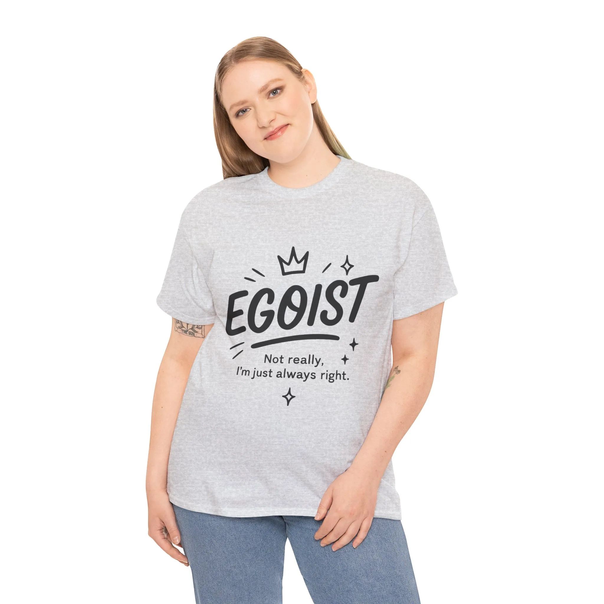 Egoist Funny T-Shirt for Women, Always Right Quote Tee, Bold Attitude Shirt, Graphic Gift Tee for Confident Girls, Self-Expression Tee - Image 6
