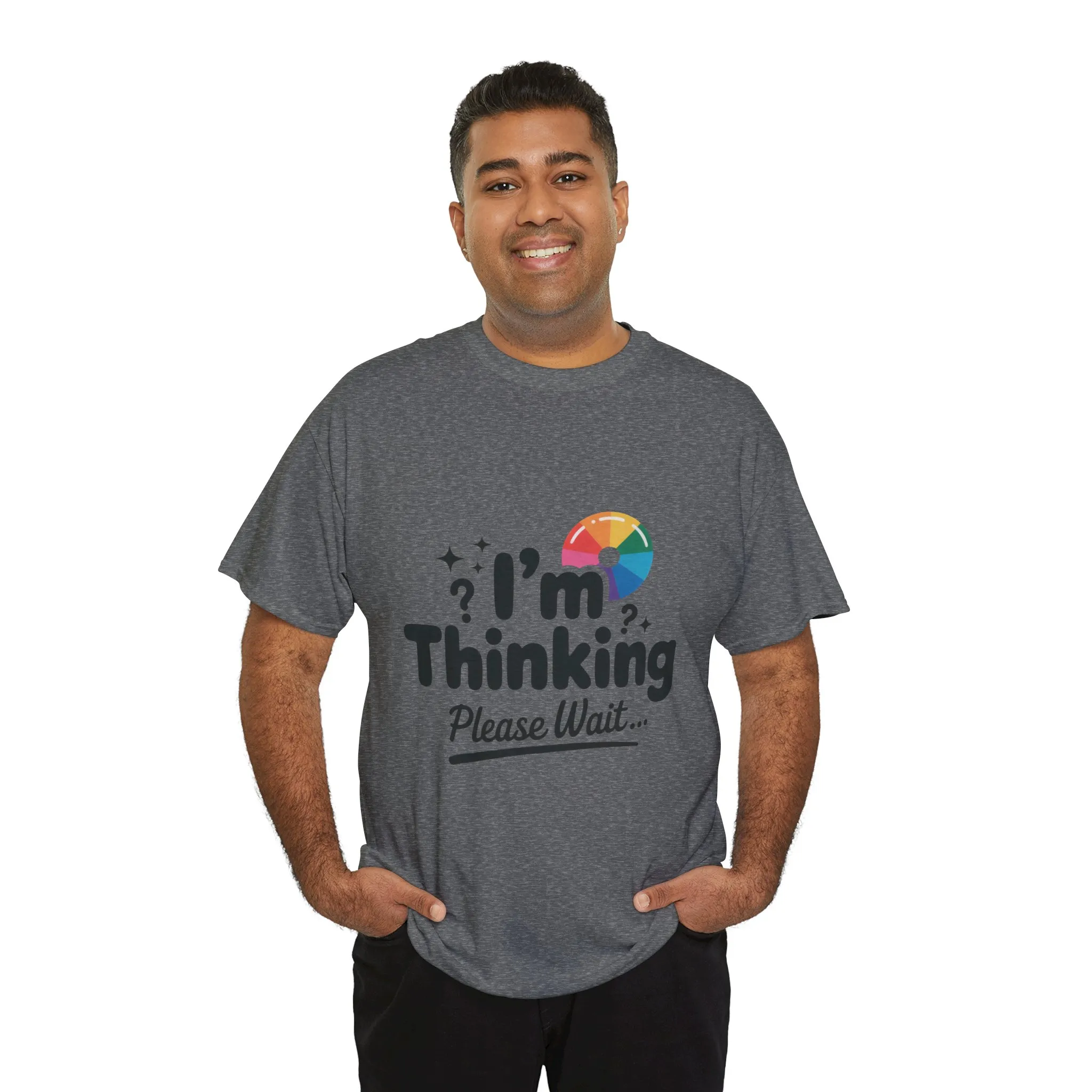 Funny - Im Thinking Please Wait - Mens T-Shirt, Cute Geeky Gift for Introverts, Programmers, Designers, Fun Humor Shirt, Gift for Adults - Image 18
