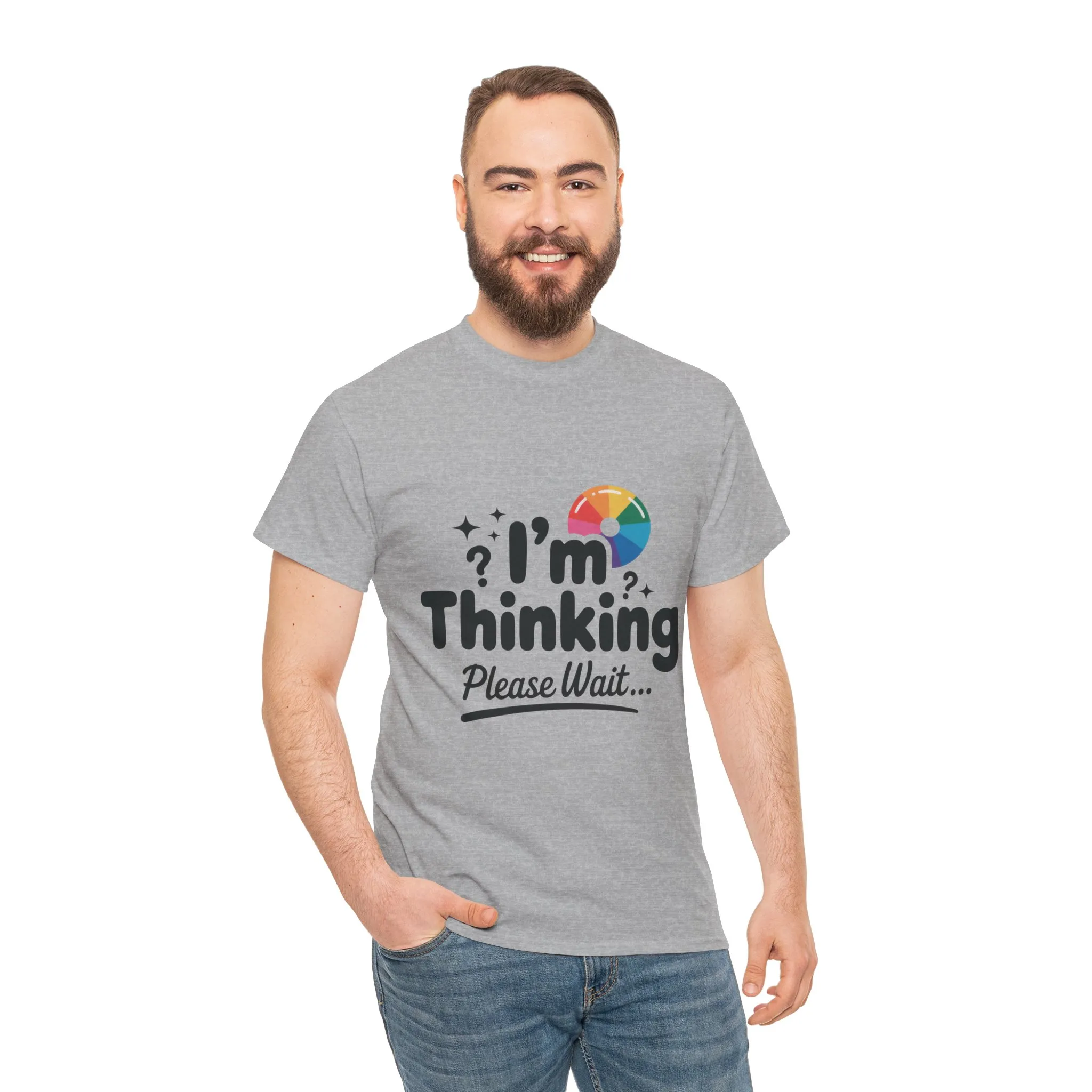 Funny - Im Thinking Please Wait - Mens T-Shirt, Cute Geeky Gift for Introverts, Programmers, Designers, Fun Humor Shirt, Gift for Adults - Image 11