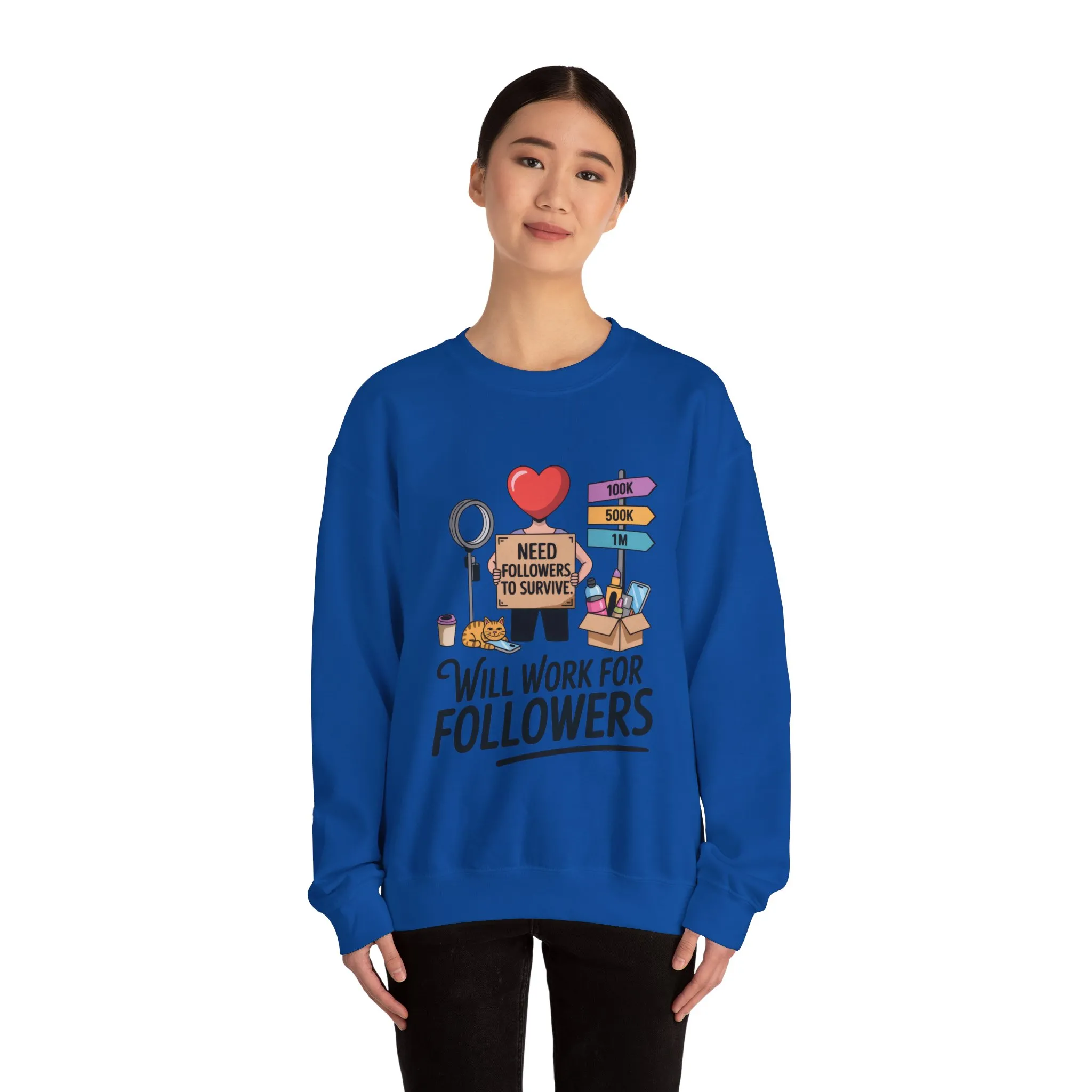 Funny Influencer Womens Sweatshirt, Social Media Sweatshirt, Humor Gifts, Crewneck for Influencers, Casual Wear, Womens Cozy Meme Top - Image 20