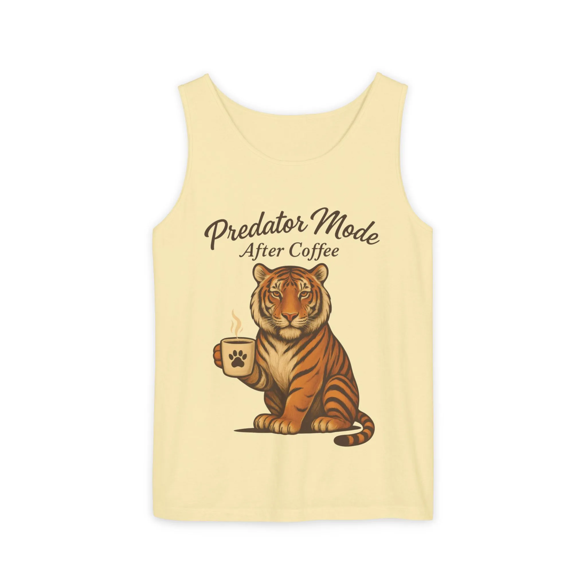 Predator Mode After Coffee Tank Top - Funny Coffee Lover Mens Muscle Tank - Tiger Caffeine Gym Shirt - Morning Motivation Top - Image 3