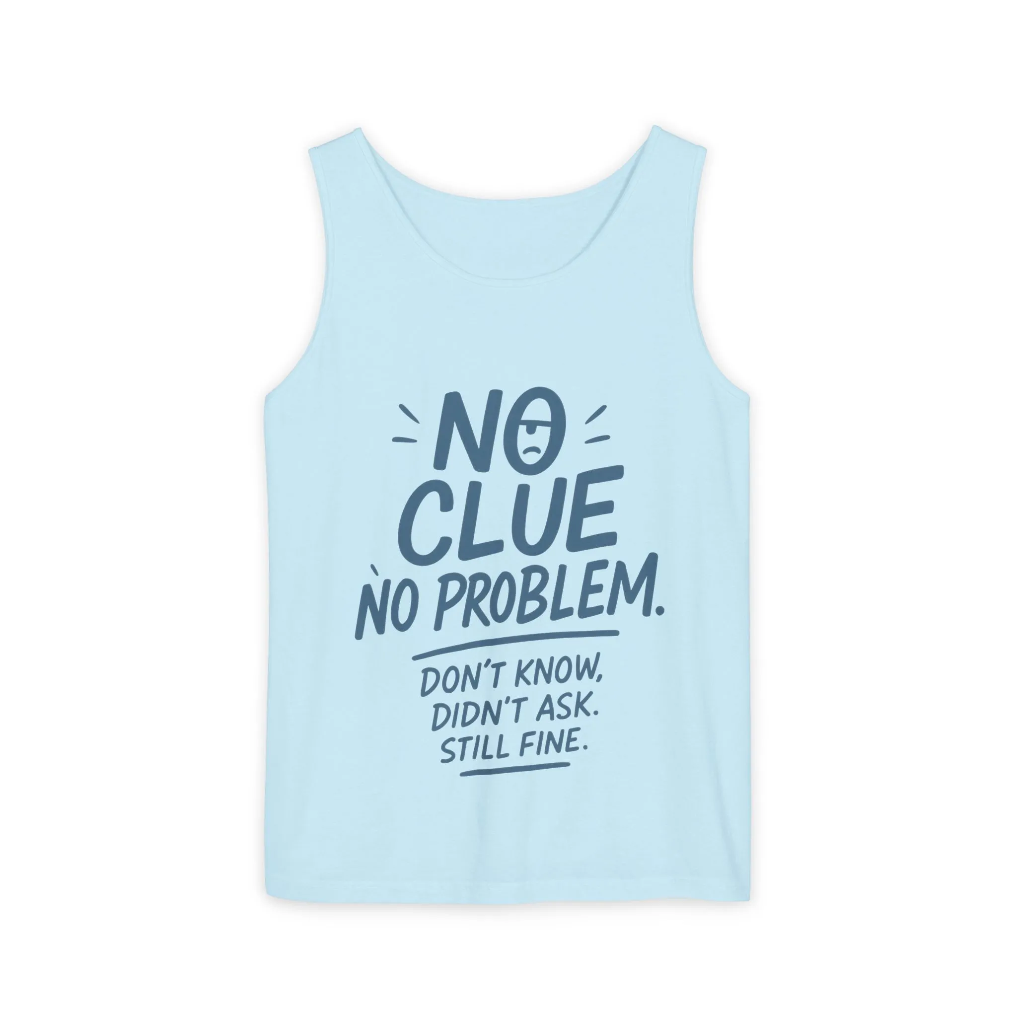 Funny No Clue Mens Tank Top, No Problem Quote, Dont Know Didnt Ask Slogan Tee, Workout Sleeveless Gym Shirt, Relaxed Fit Gift for Him - Image 34