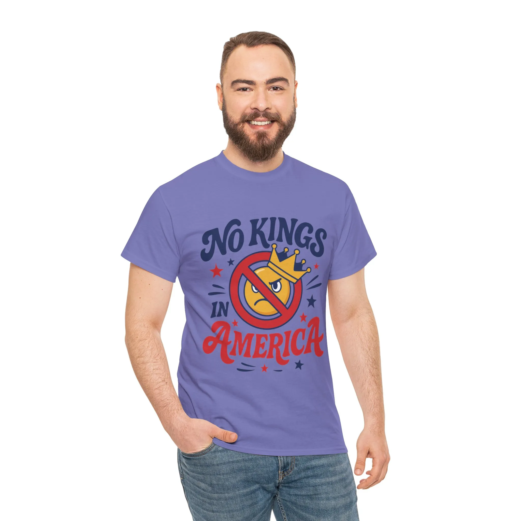 No Kings in America Unisex T-Shirt - Funny Patriotic Anti Monarchy Tee - 4th of July USA Shirt, Political Rallies, Statement Wear - Image 27