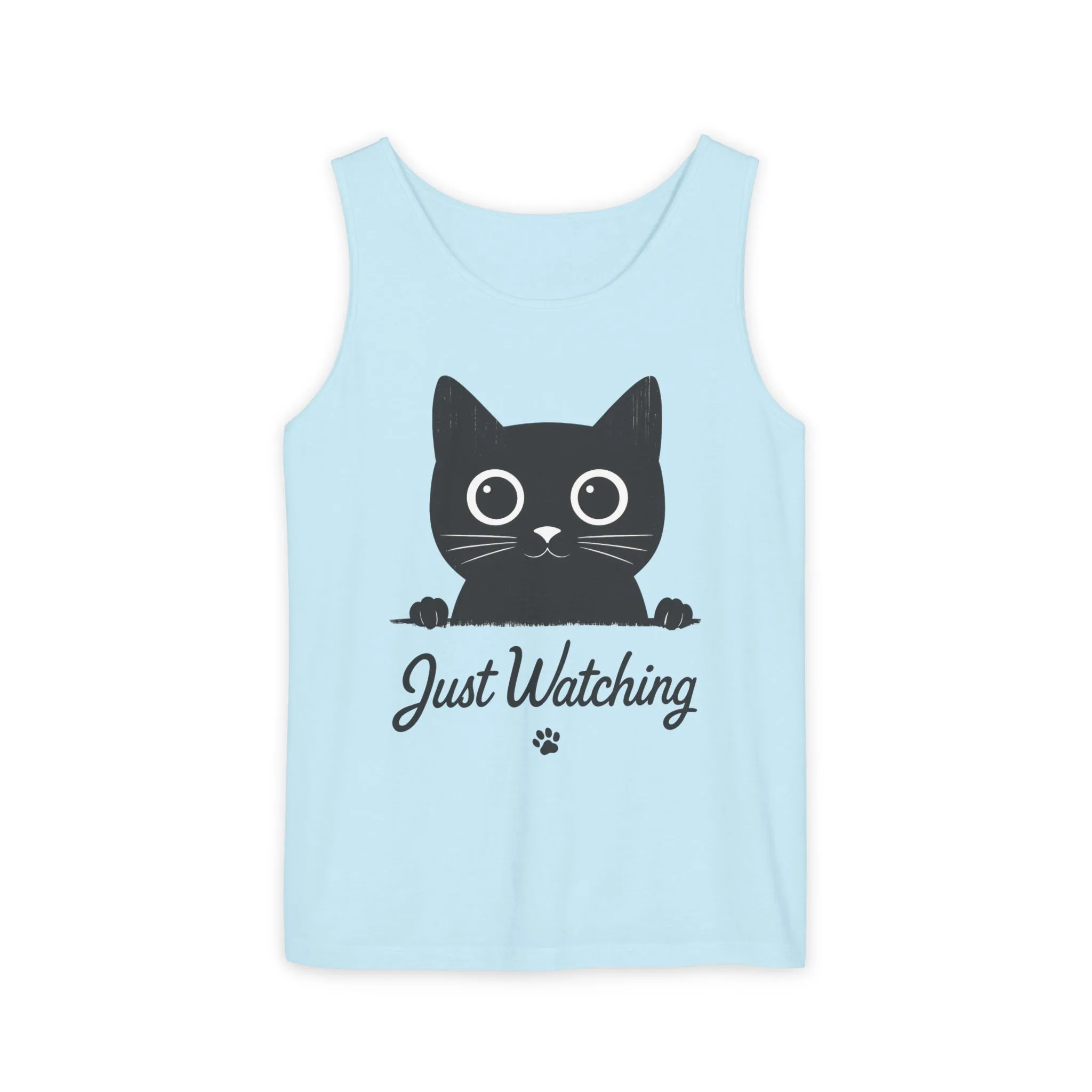Just Watching Cat Womens Tank Top - Cute Black Kitty Sleeveless Shirt - Funny Summer Cat Lover Gift, Summer Beach Wear, Pet Themed Apparel - Image 11