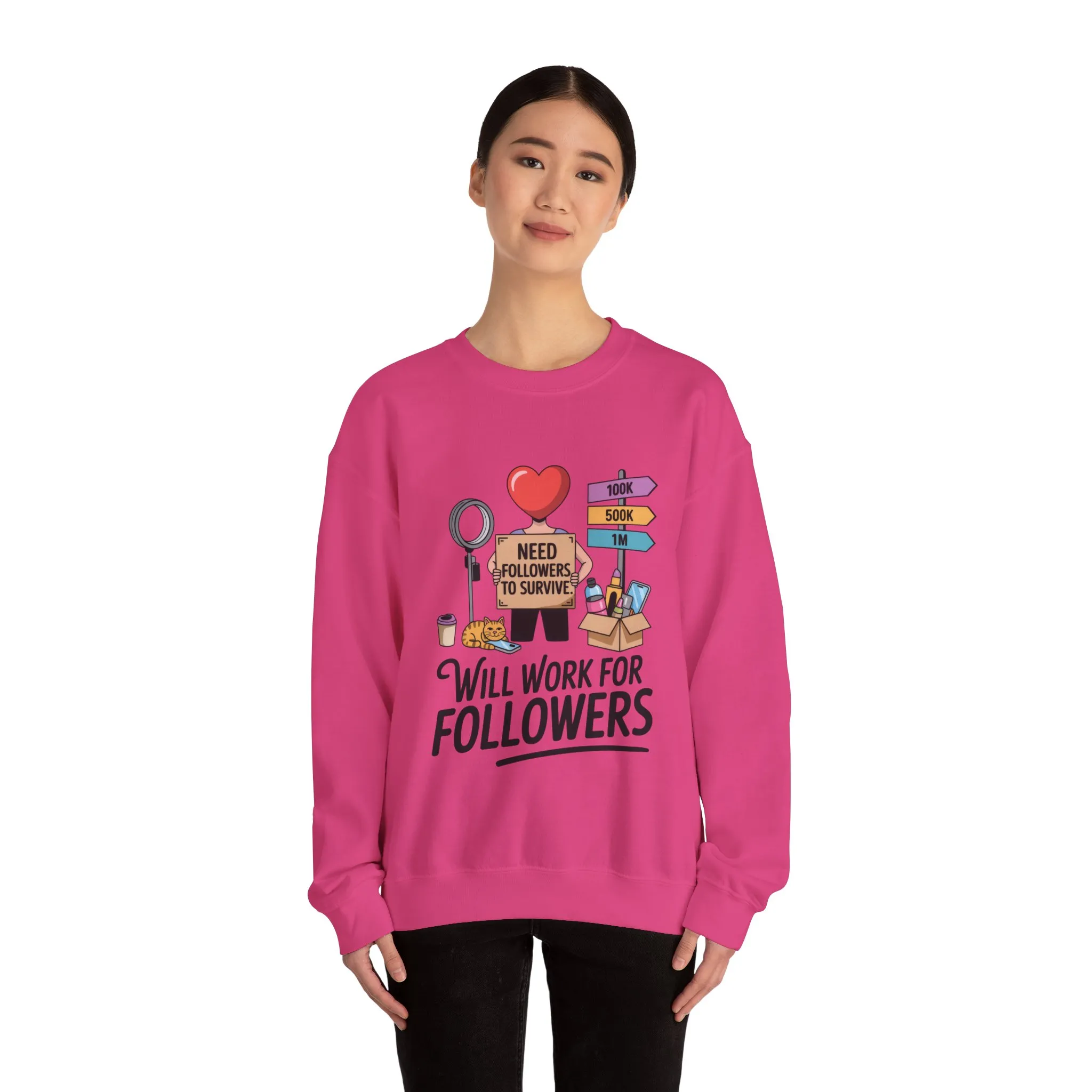 Funny Influencer Womens Sweatshirt, Social Media Sweatshirt, Humor Gifts, Crewneck for Influencers, Casual Wear, Womens Cozy Meme Top - Image 26