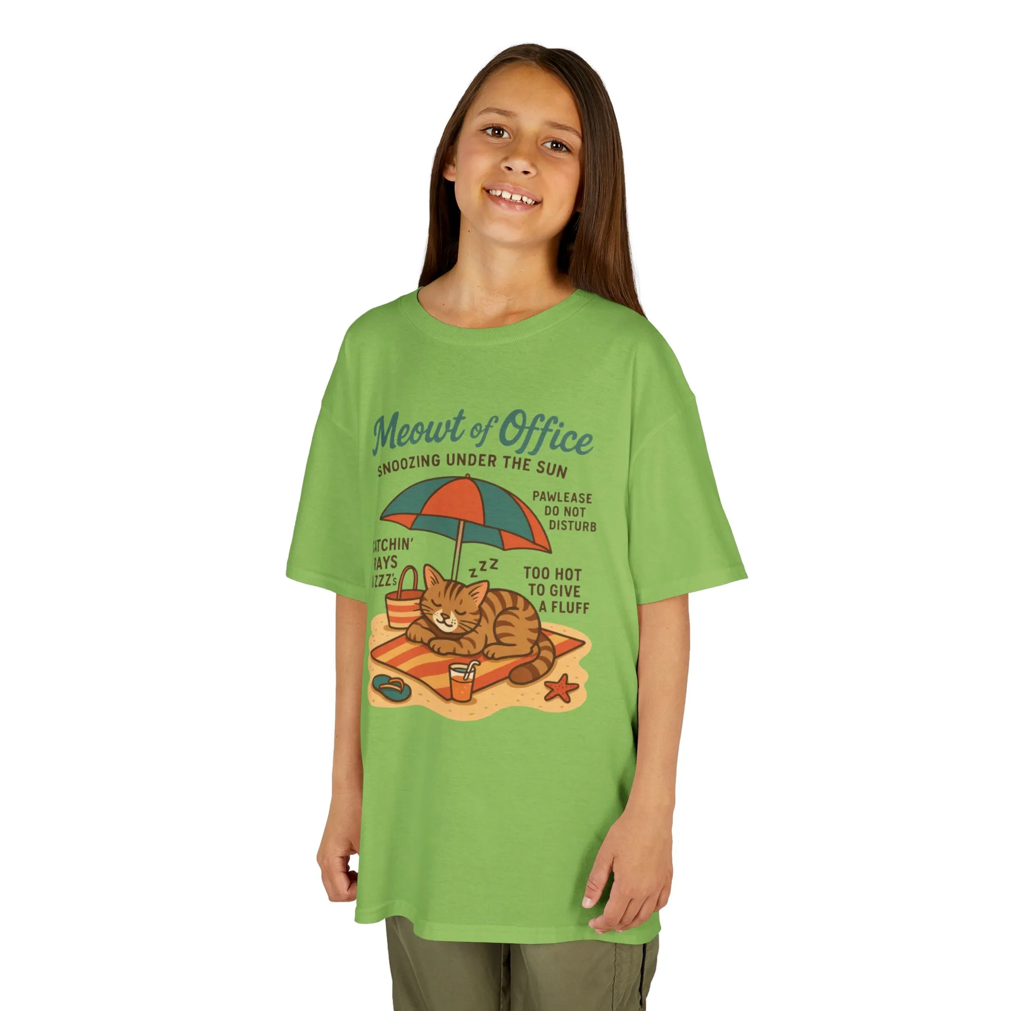 Kids Cat-Themed T-Shirt - Meowt of Office, Cute Summer Tee, Cat Lover Gift, Fun Playwear, Summer Beach Vacation Tee - Image 14
