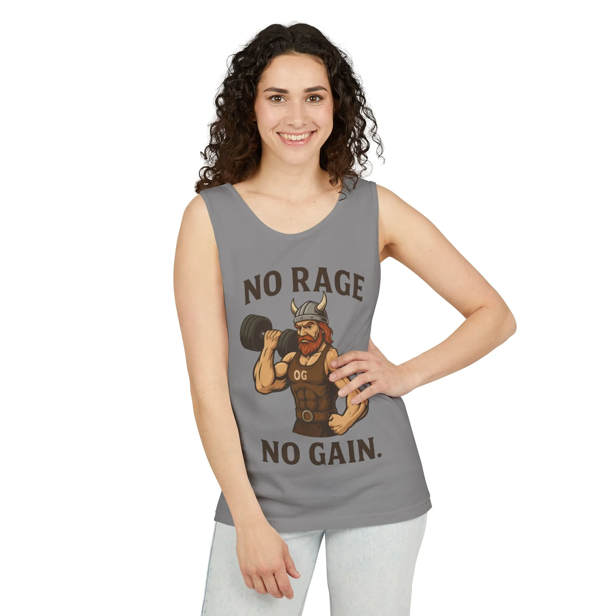 No Rage No Gain Viking Gym Tank Top, Funny Muscle Workout Tee, Barbarian Fitness Tank for Men, Gym Wear, Workout Gear, Casual Summer Outfit - Image 7