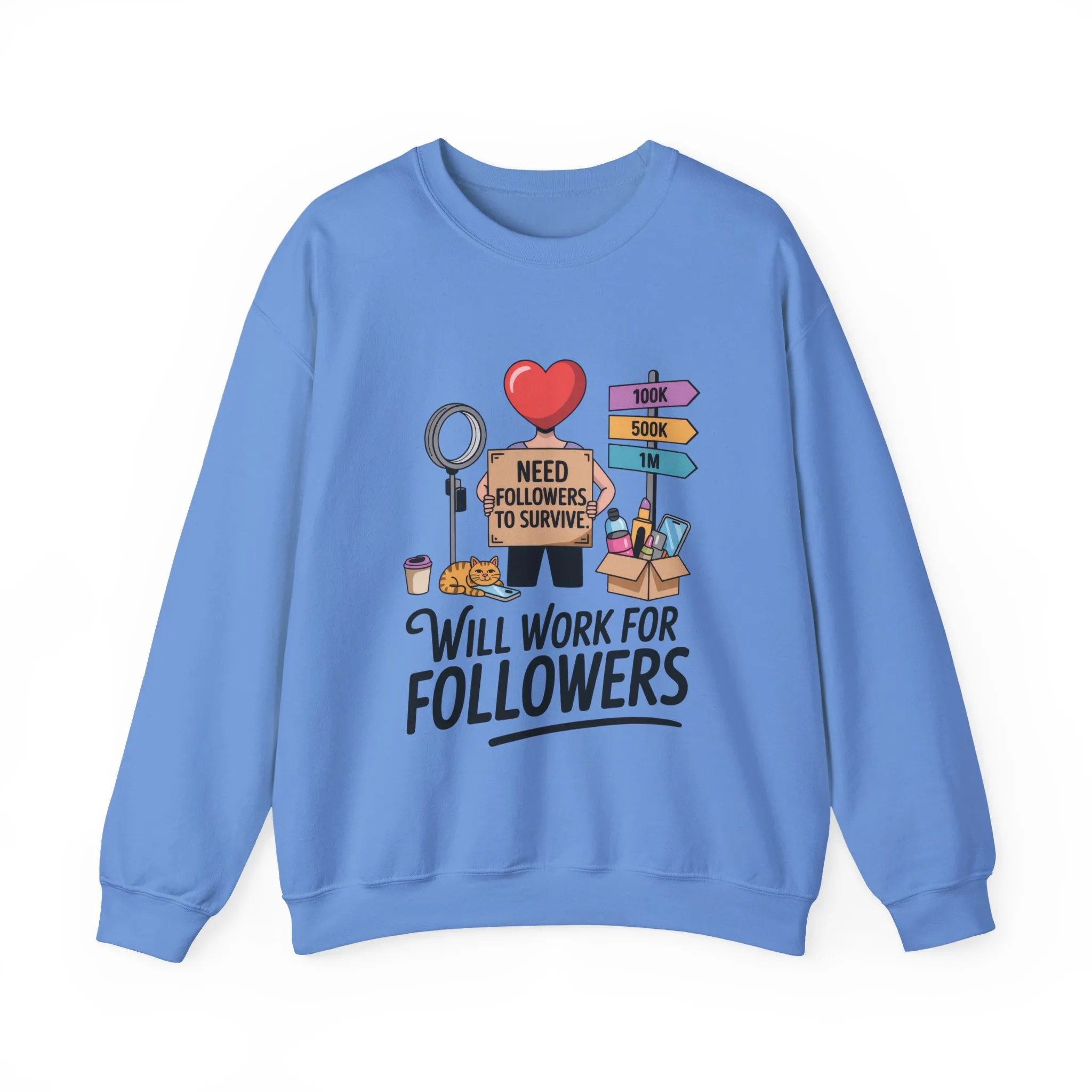 Funny Influencer Womens Sweatshirt, Social Media Sweatshirt, Humor Gifts, Crewneck for Influencers, Casual Wear, Womens Cozy Meme Top - Image 10
