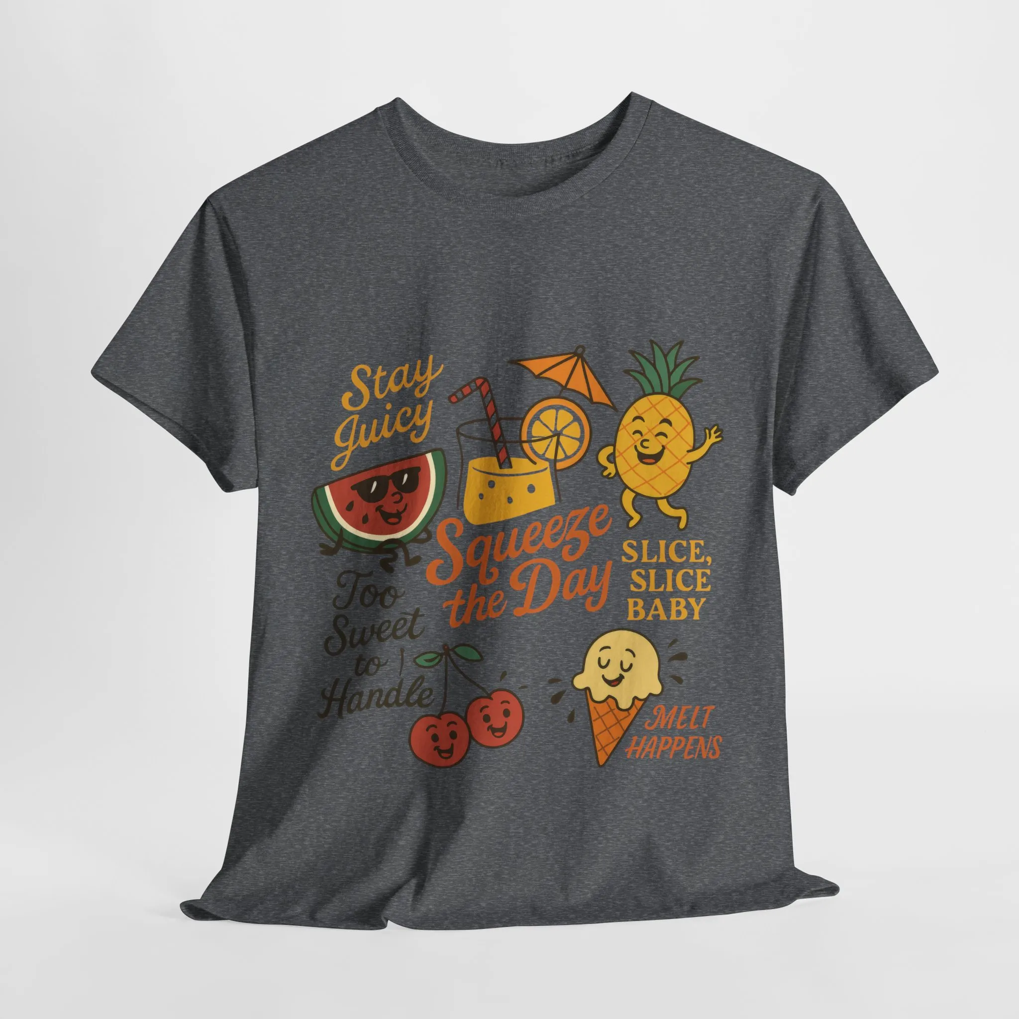 Cute Fruit Pun T-Shirt for Women, Summer Graphic Tee, Kawaii Watermelon Pineapple Ice Cream Design, Squeeze the Day Shirt, Stay Juicy Top - Image 16
