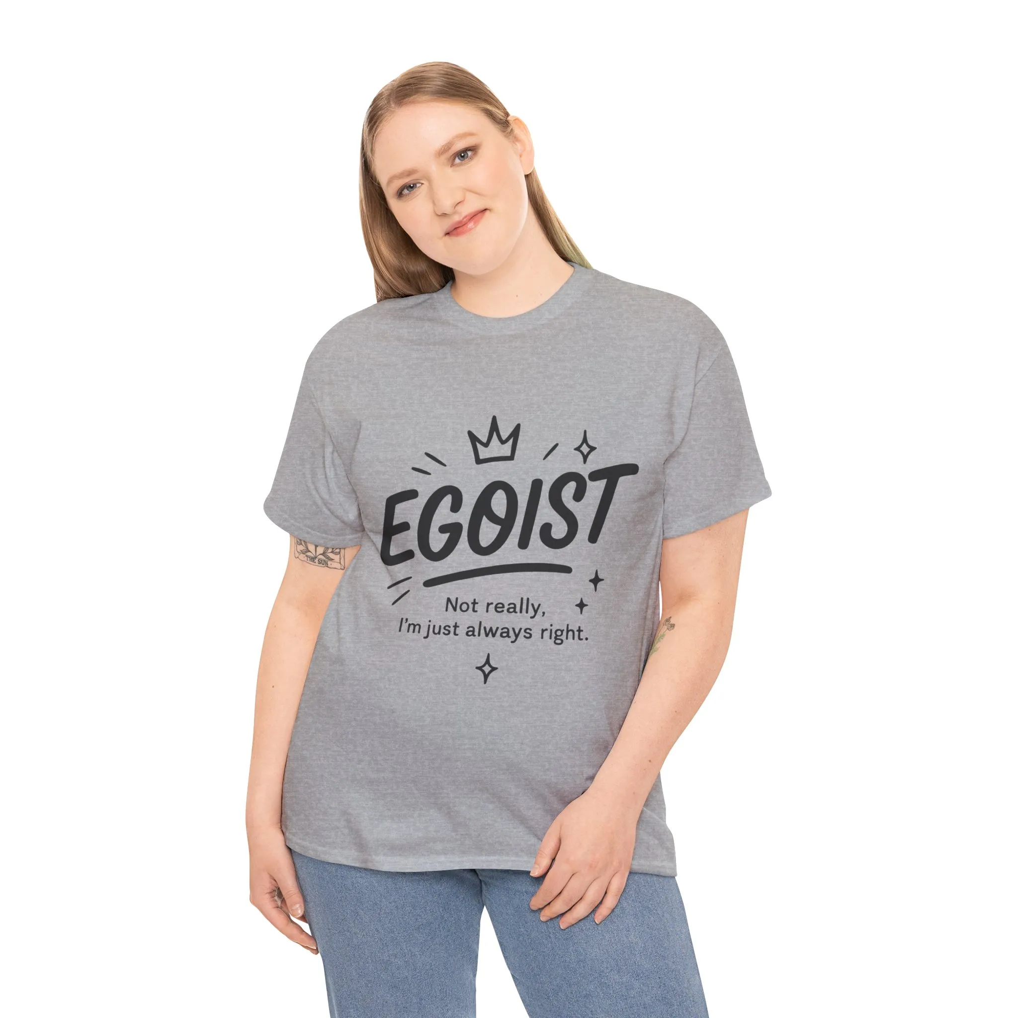 Egoist Funny T-Shirt for Women, Always Right Quote Tee, Bold Attitude Shirt, Graphic Gift Tee for Confident Girls, Self-Expression Tee - Image 9