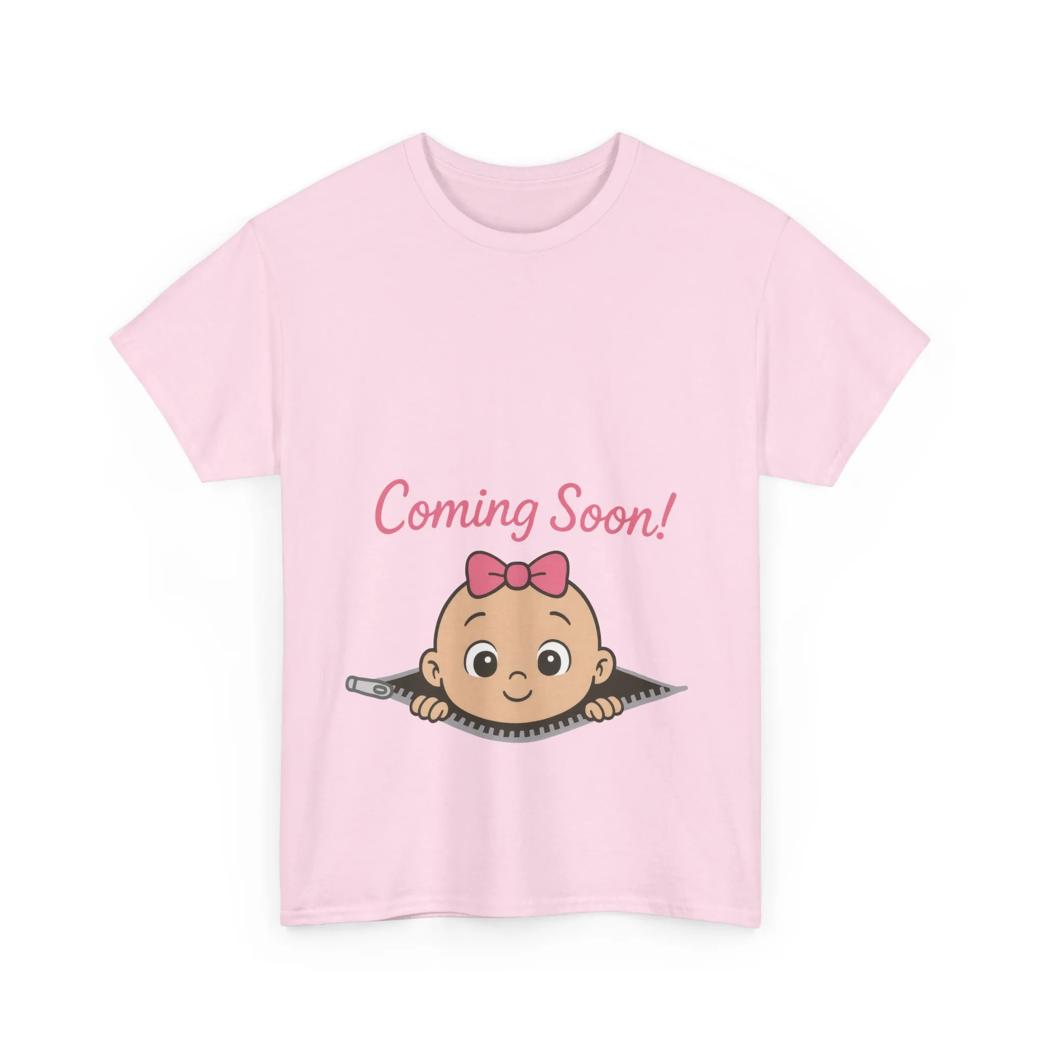Coming Soon Maternity T-Shirt, Cute Baby Girl Pregnancy Announcement Shirt, Expecting Mom Gift, Gender Reveal Tee, Baby Shower Gift - Image 2