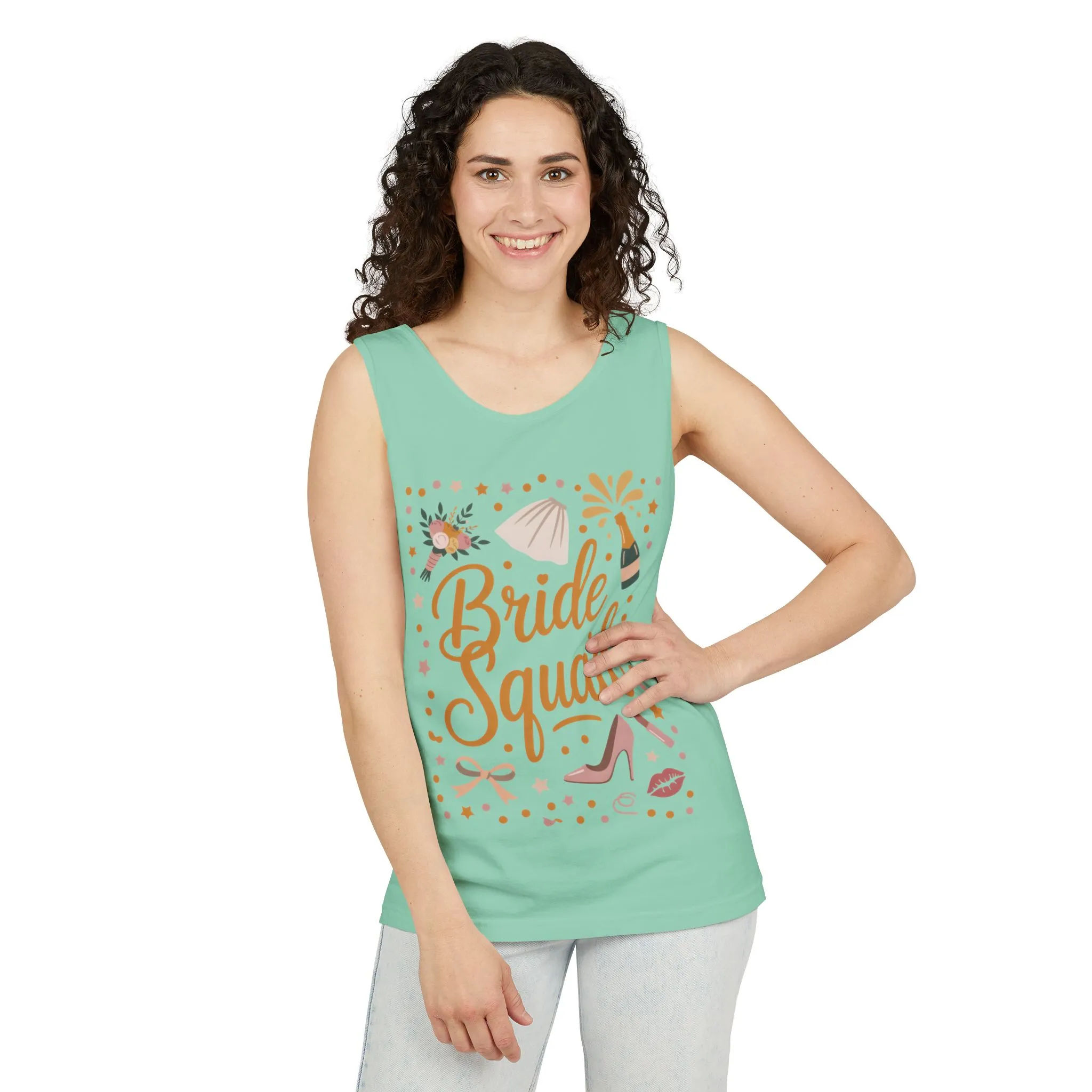 Bride Squad Tank Top, Bachelorette Party T-Shirt, Bridesmaid Wedding Tee, Hen Party Matching Shirts, Bridal Shower, Gift for Bridesmaids - Image 8