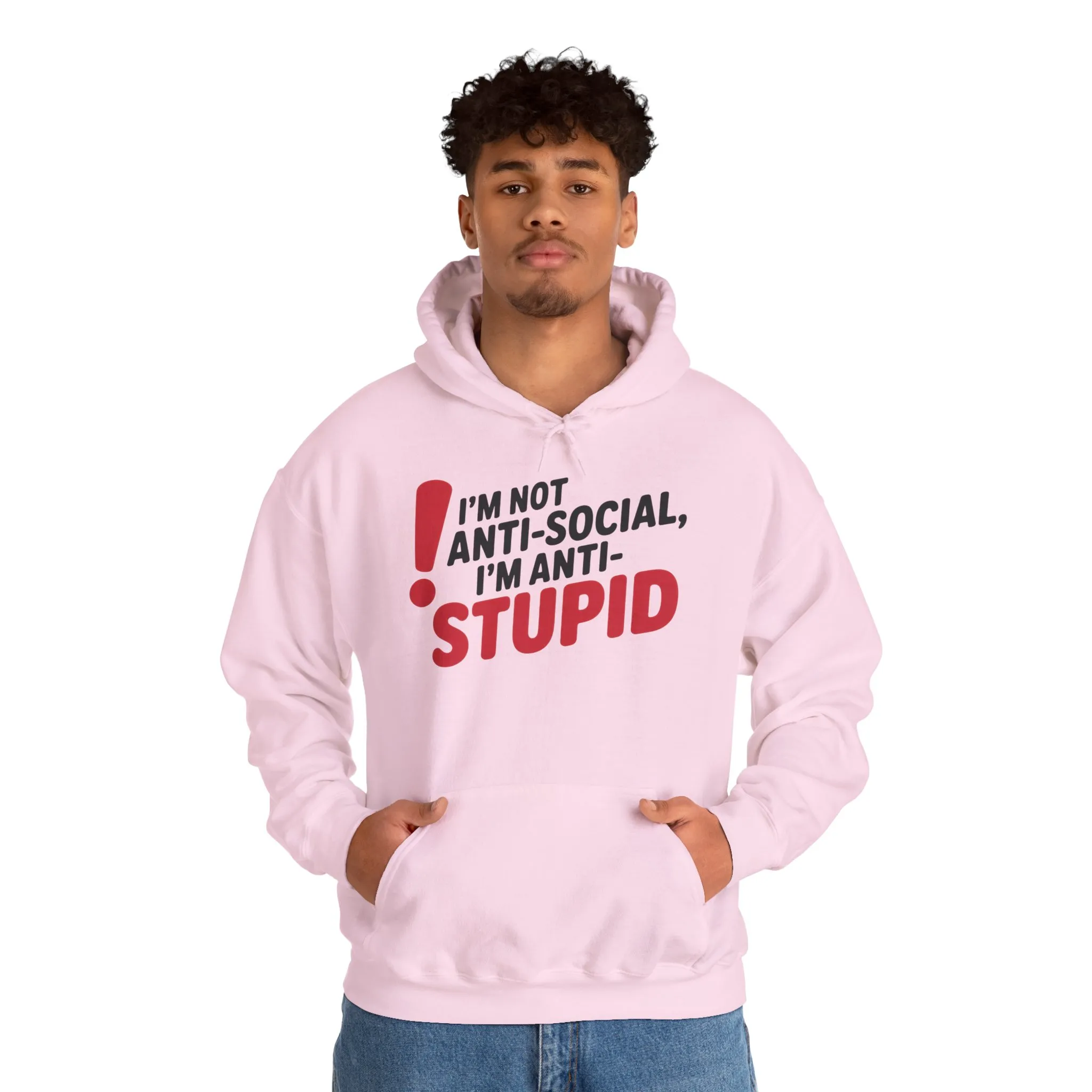 Anti-Stupid Hoodie, Funny Unisex Hoodie, Snarky Anti-Social Unisex Sweatshirt, Gift for Friends, Perfect for Everyday Wear, Humorous Apparel - Image 27