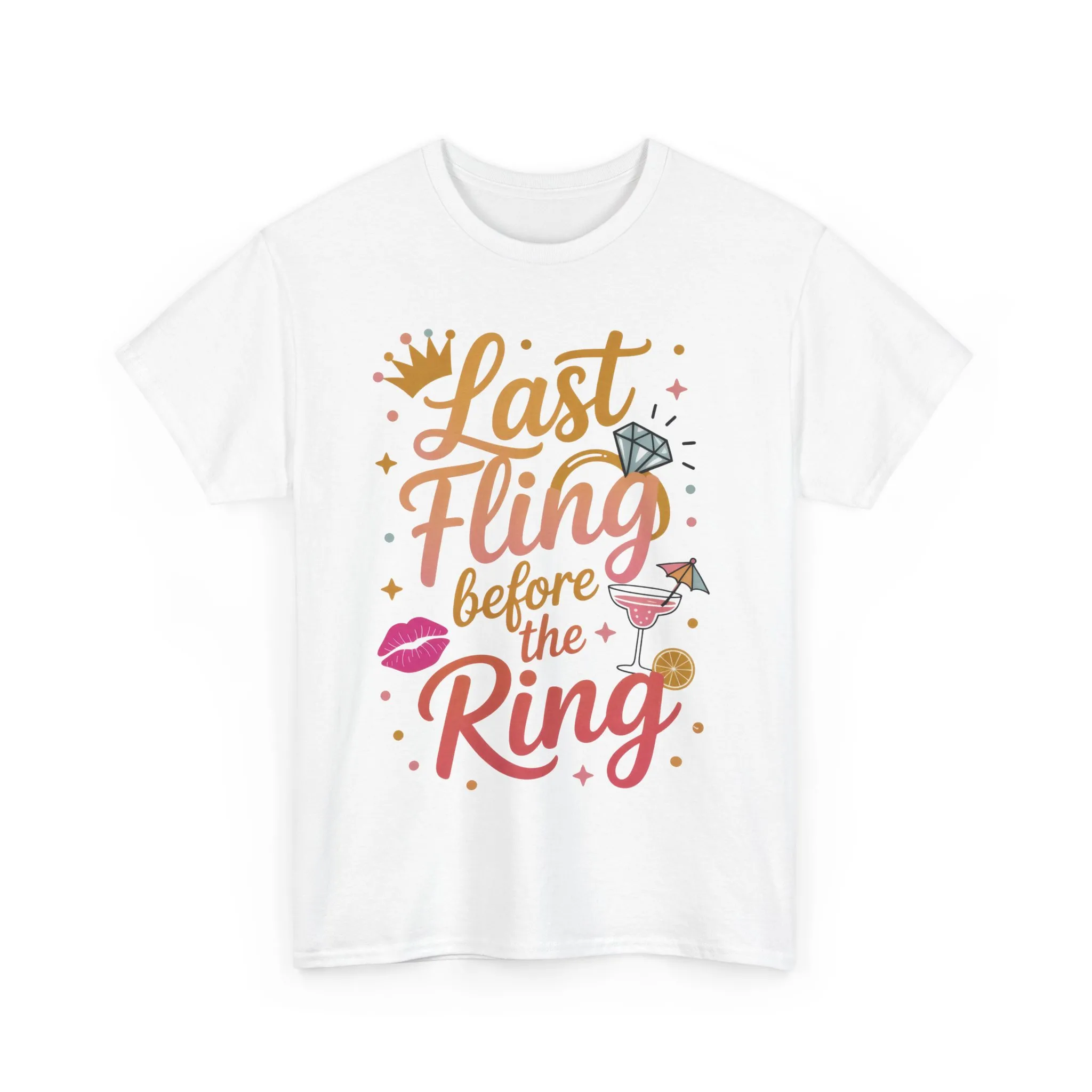 Last Fling Before the Ring T-Shirt, Bachelorette Party Tee, Bridesmaid Wedding Tee, Hen Party Matching Top, Bridal Shower, Bridesmaids Gift - Image 4