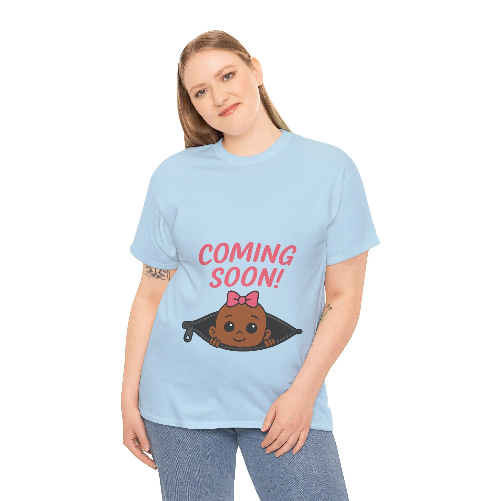 Coming Soon Maternity Tee, Cute Baby Girl Pregnancy Announcement Tee, Funny Expecting Mom Gift, Gender Reveal Tee, Baby Shower Top - Image 33