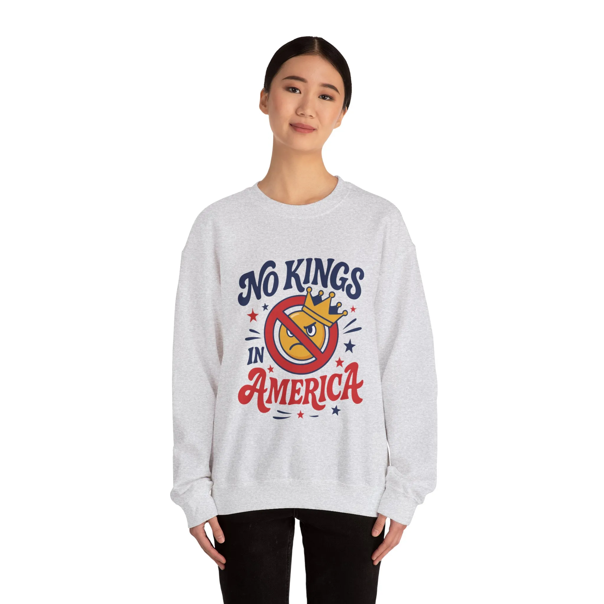 No Kings in America Sweatshirt - Funny Patriotic Anti Monarchy Pullover - USA Independence Sweater, Political Apparel, Gift for Activists - Image 6