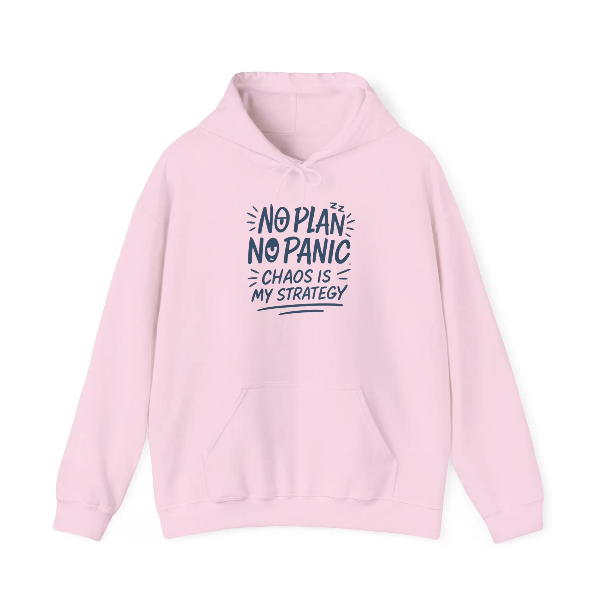 Chaos Is My Strategy Hooded Sweatshirt, Women's Pullover for Stress Relief, No Plan No Panic, Cute Winter Layering for Women, Humorous Gift - Image 29