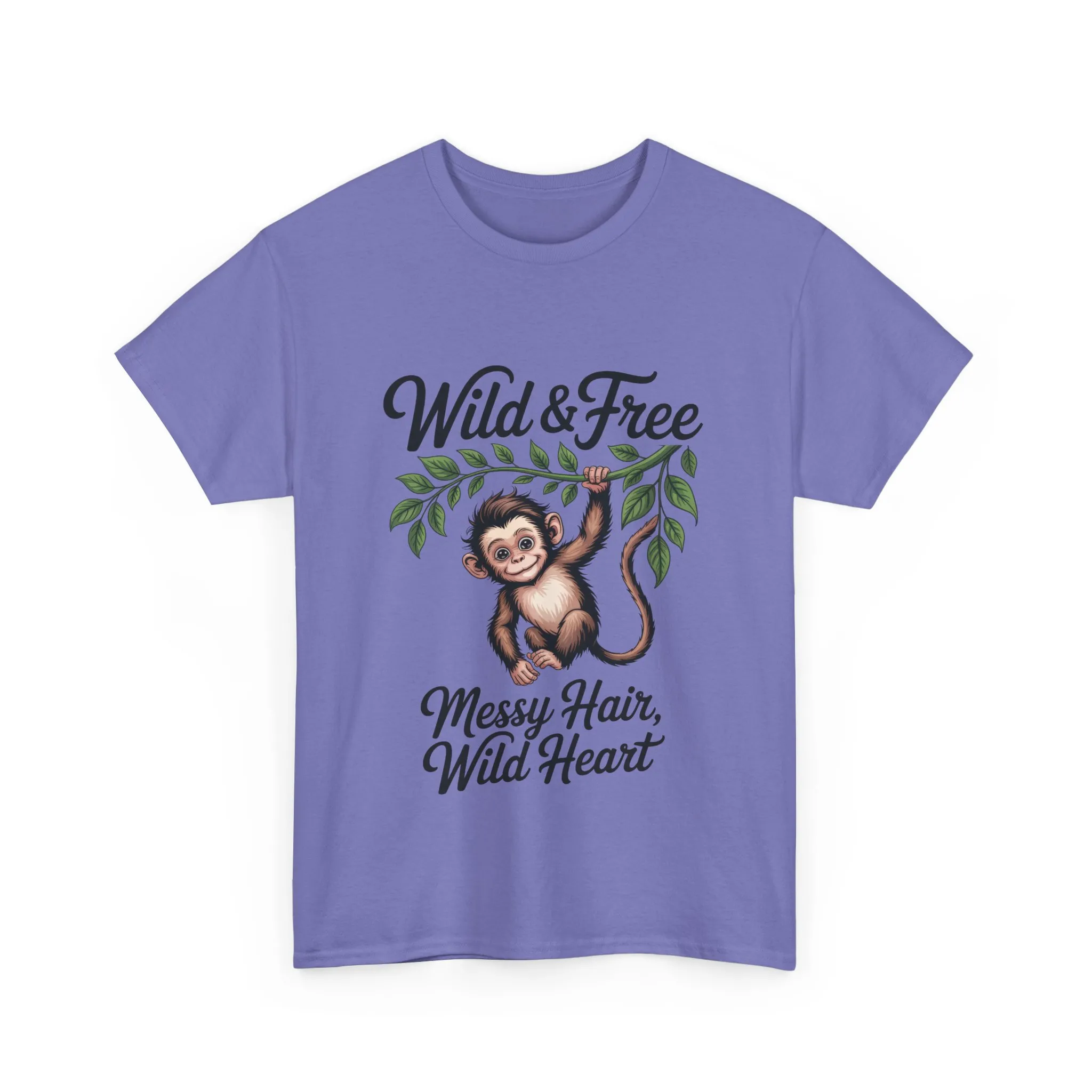 Wild & Free Monkey Shirt, Messy Hair Wild Heart Womens Tee, Cute Jungle Animal T-Shirt, Boho Adventure Graphic, Fun Nature Lover Gift - Image 19