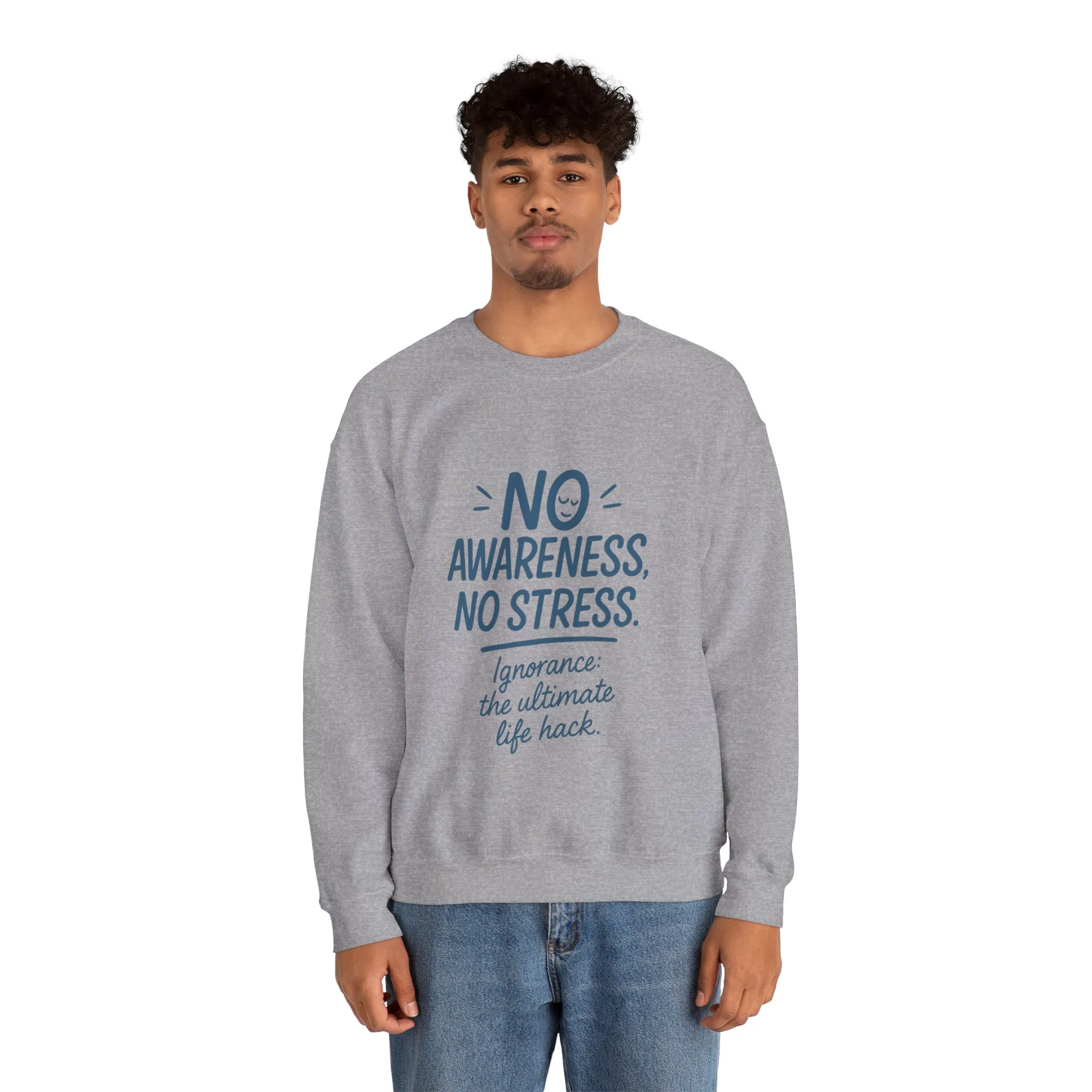 Funny Mens Mindful Crewneck Sweatshirt, Cozy Sweatshirt, Awareness Sweatshirt, Casual Style Gift, Perfect for Self-Care Days - Image 11