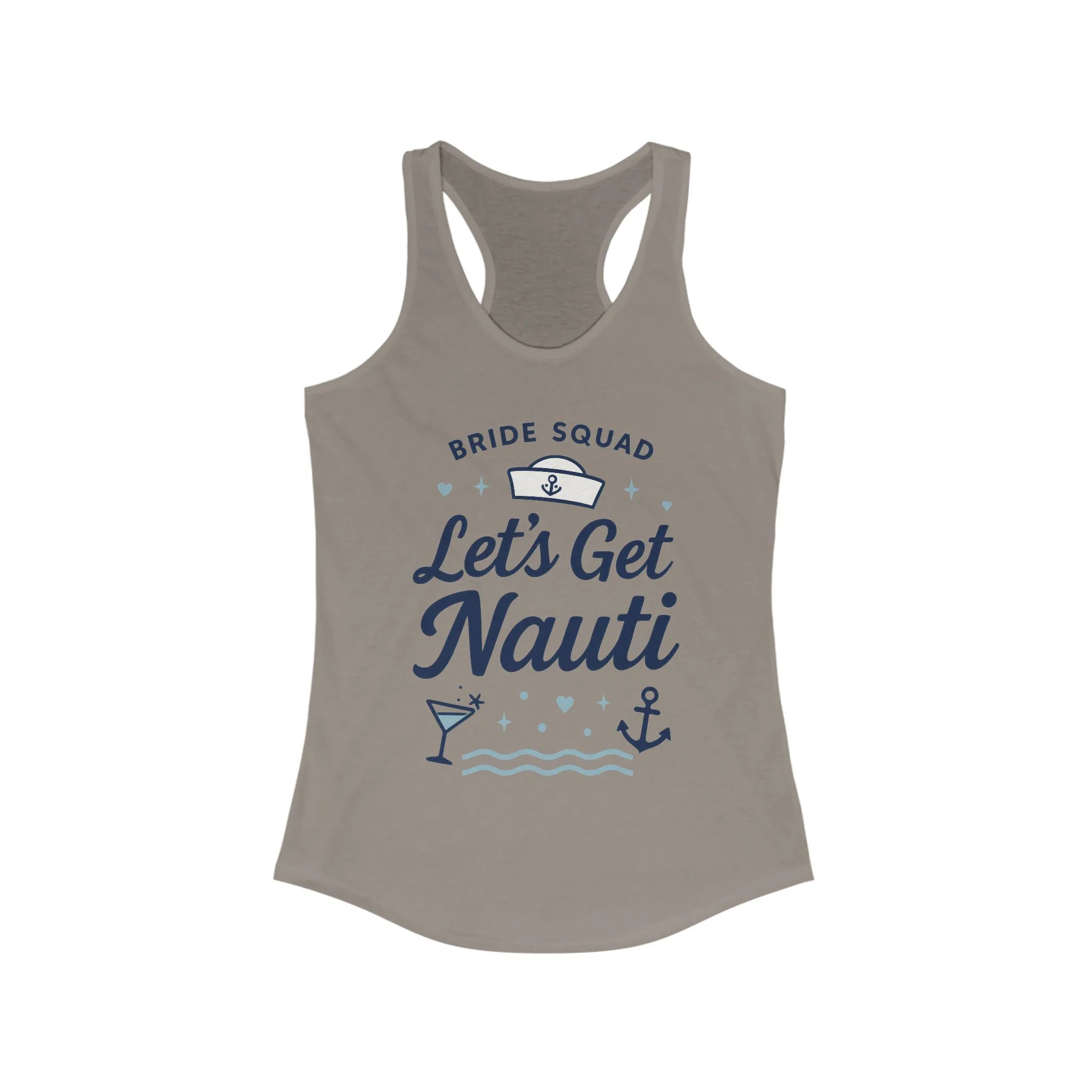 Lets Get Nauti Tank Top, Nautical Bachelorette Party Tee, Bride Squad Gift, Bridesmaid Hen Party Top, Fun Nautical Wedding Shirt - Image 3