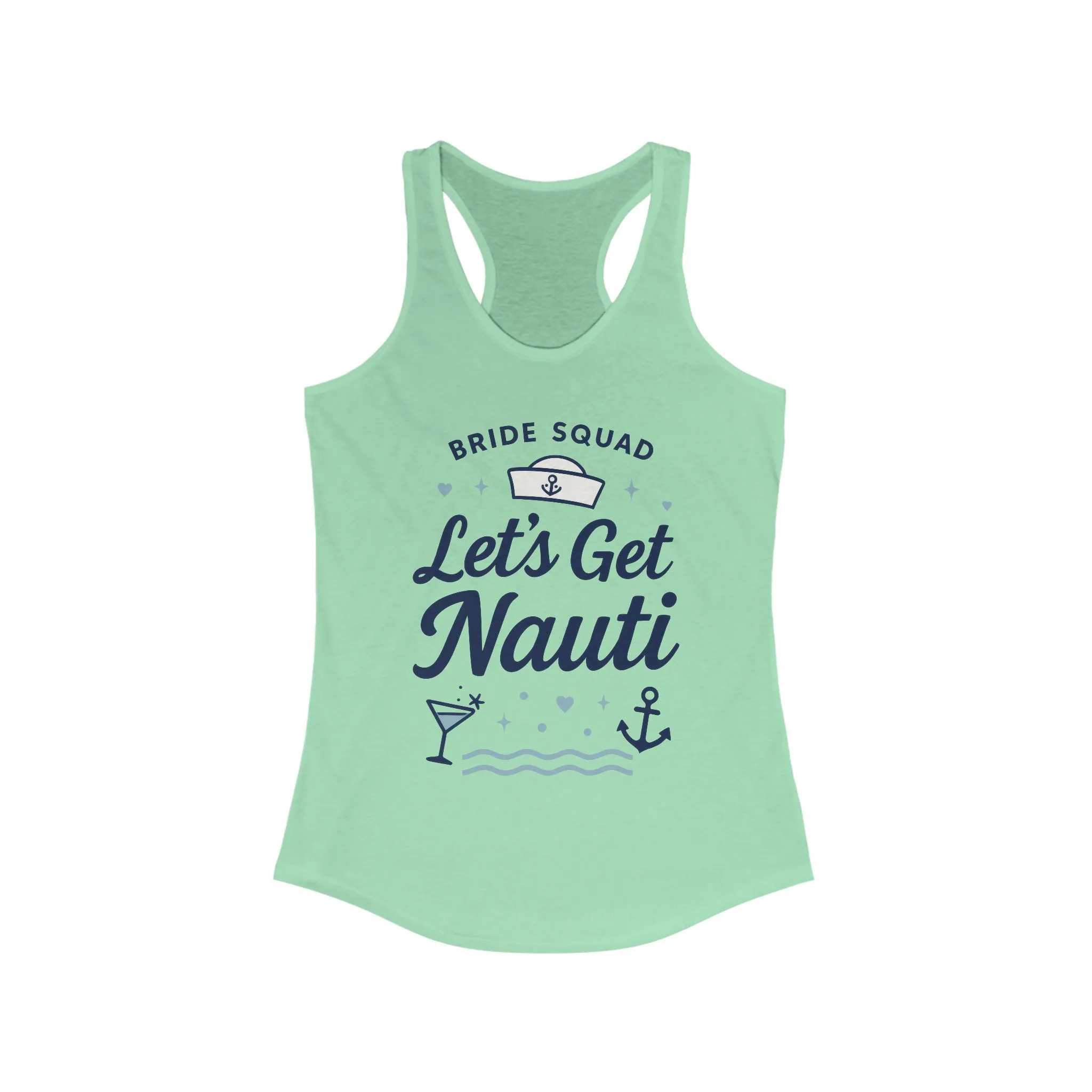 Lets Get Nauti Tank Top, Nautical Bachelorette Party Tee, Bride Squad Gift, Bridesmaid Hen Party Top, Fun Nautical Wedding Shirt - Image 5