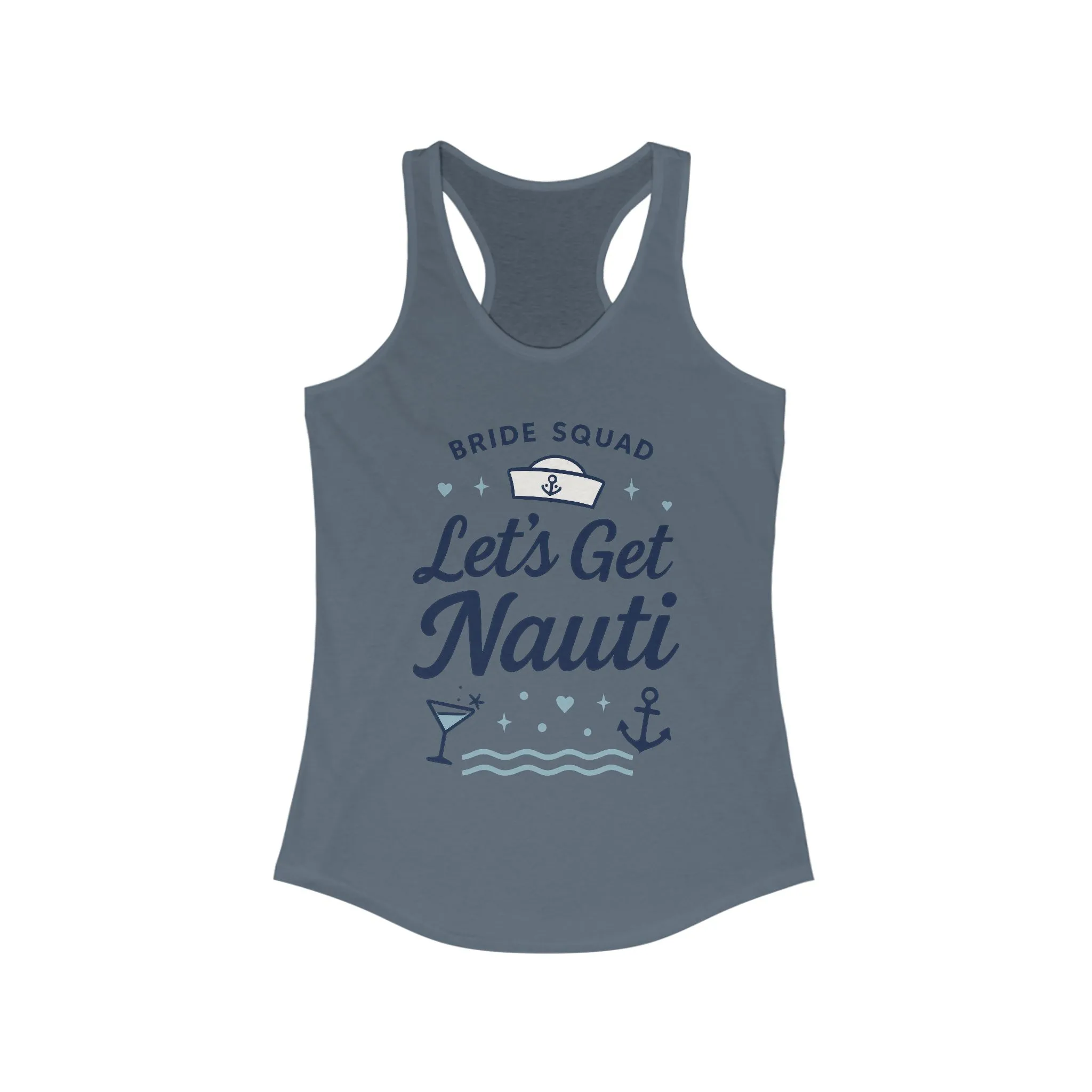 Lets Get Nauti Tank Top, Nautical Bachelorette Party Tee, Bride Squad Gift, Bridesmaid Hen Party Top, Fun Nautical Wedding Shirt - Image 7