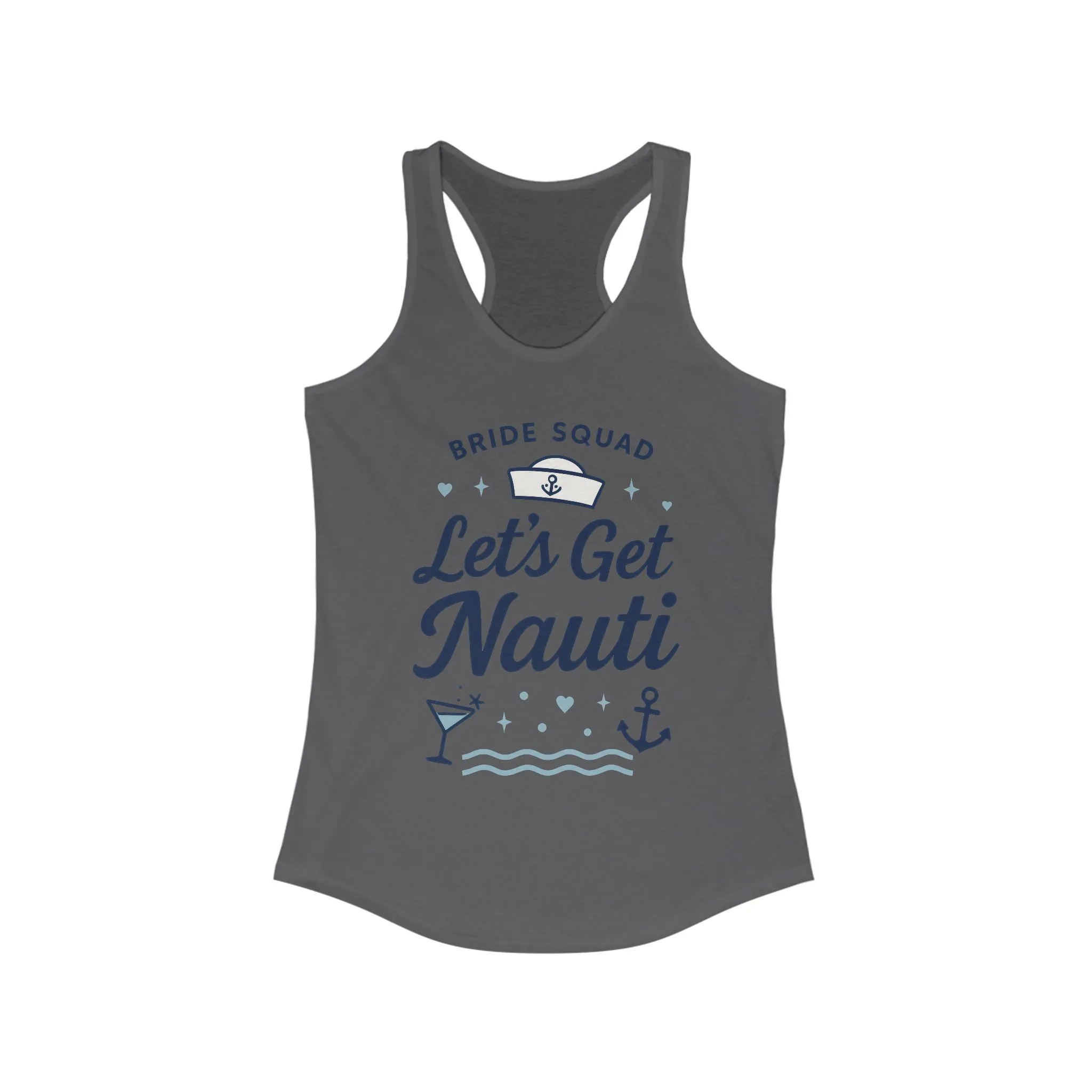Lets Get Nauti Tank Top, Nautical Bachelorette Party Tee, Bride Squad Gift, Bridesmaid Hen Party Top, Fun Nautical Wedding Shirt - Image 11