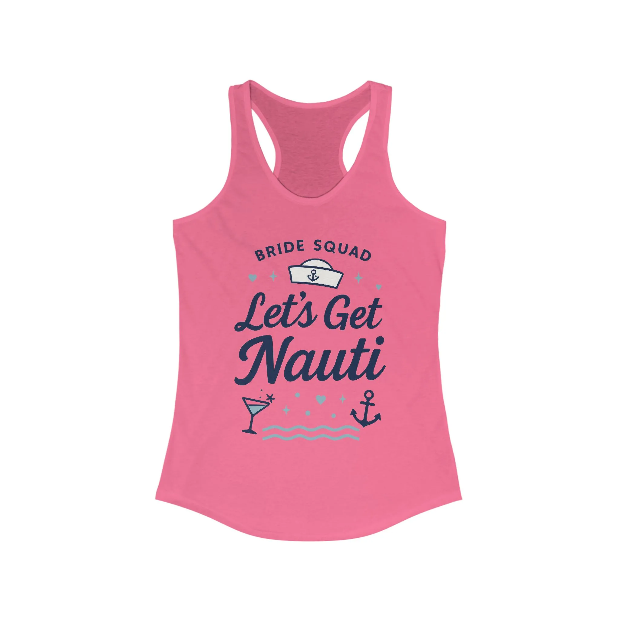 Lets Get Nauti Tank Top, Nautical Bachelorette Party Tee, Bride Squad Gift, Bridesmaid Hen Party Top, Fun Nautical Wedding Shirt - Image 13